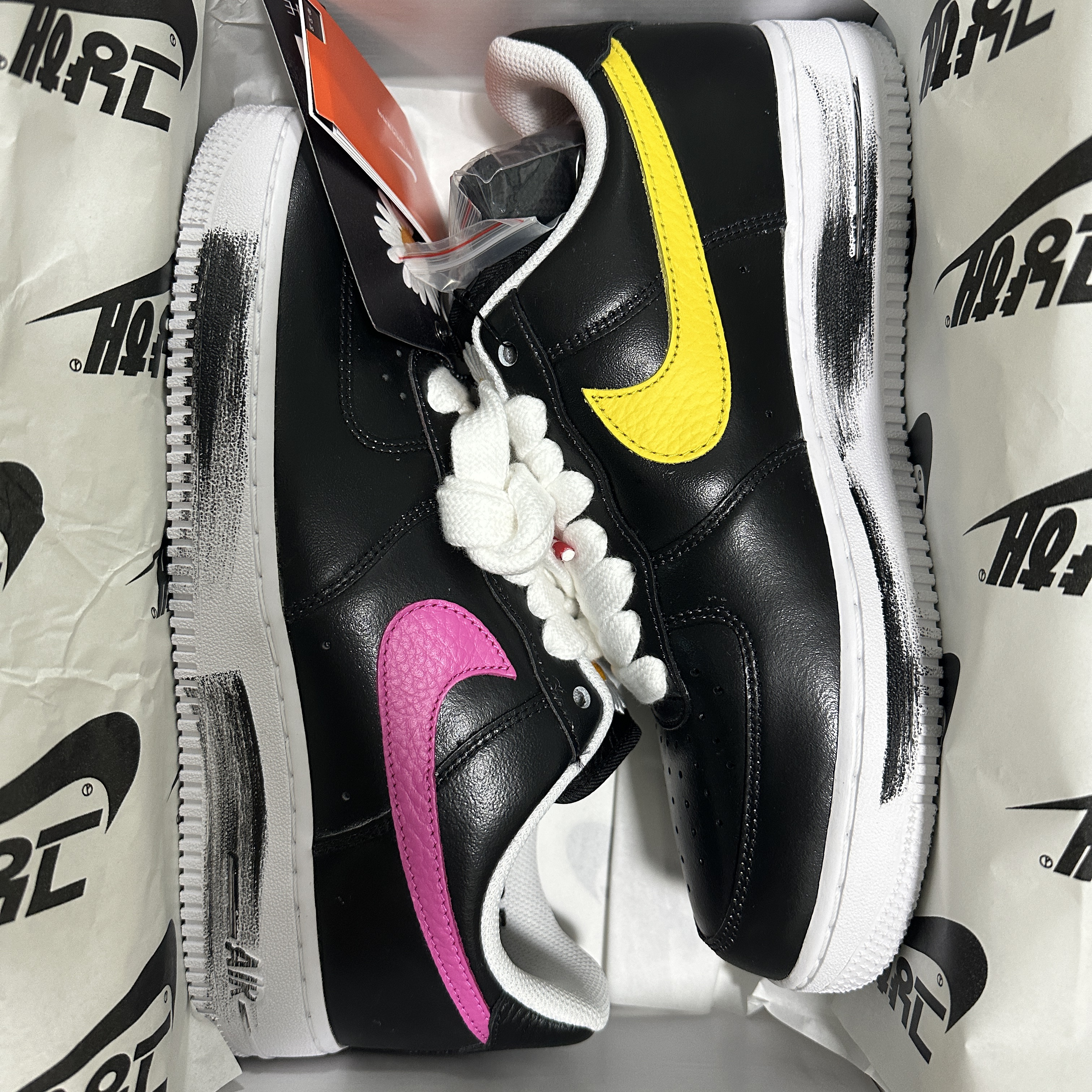 Nike x Peaceminusone Air Force 1 Low Para-Noise 3.0 Black and Multicolor 착용 스타일 - 1