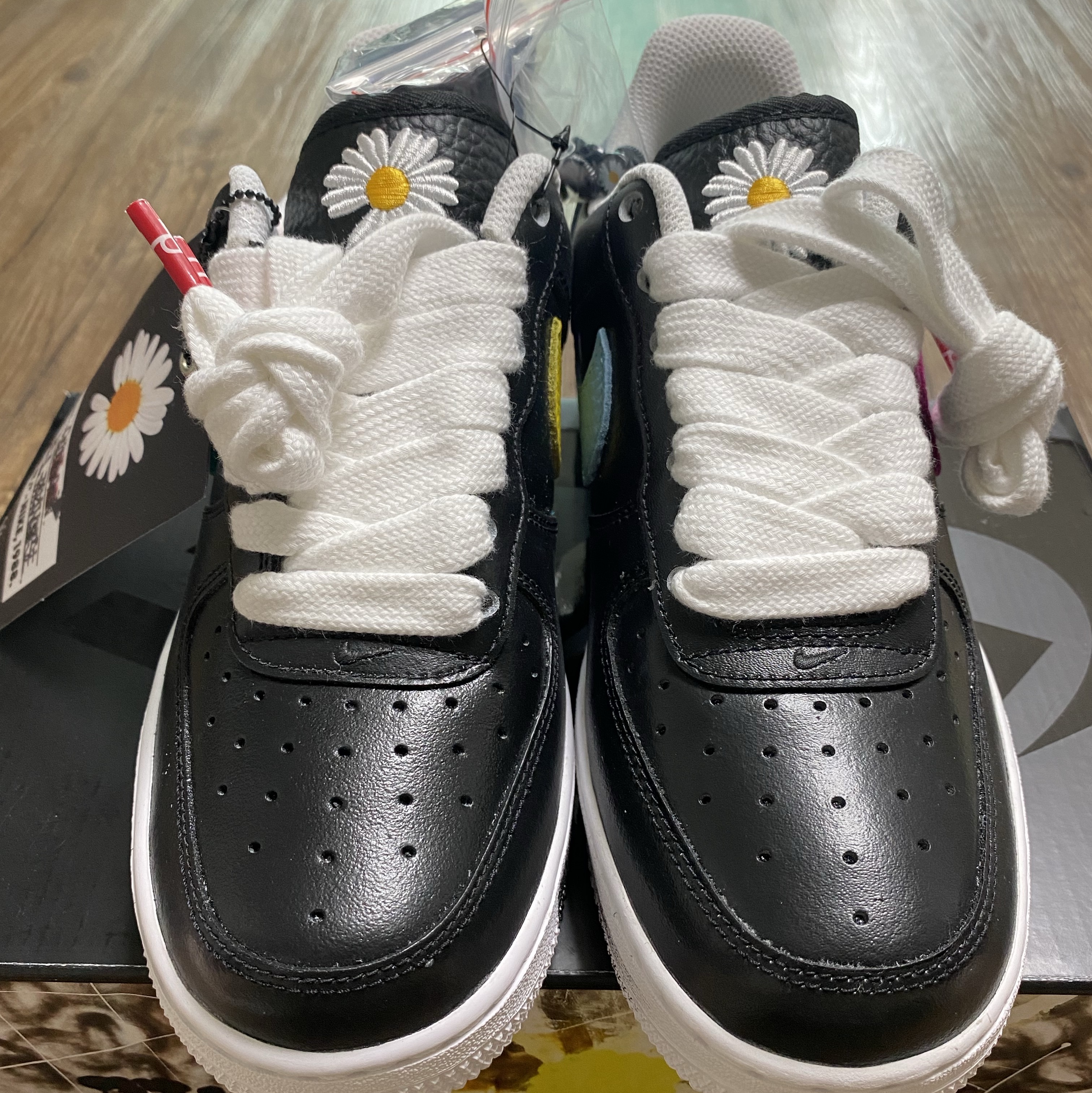 Nike x Peaceminusone Air Force 1 Low Para-Noise 3.0 Black and Multicolor 착용 스타일 - 3