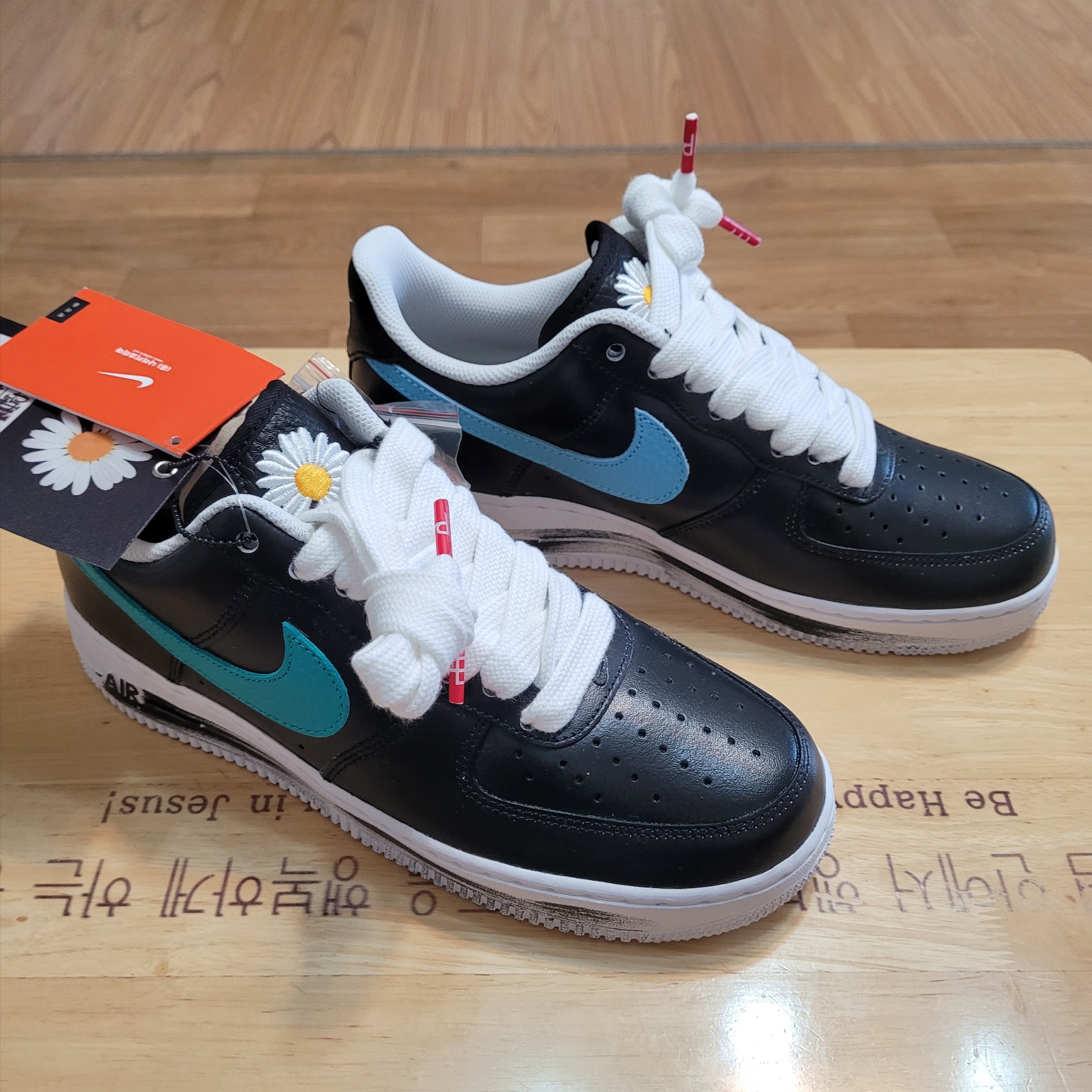 Nike x Peaceminusone Air Force 1 Low Para-Noise 3.0 Black and Multicolor 착용 스타일 - 6