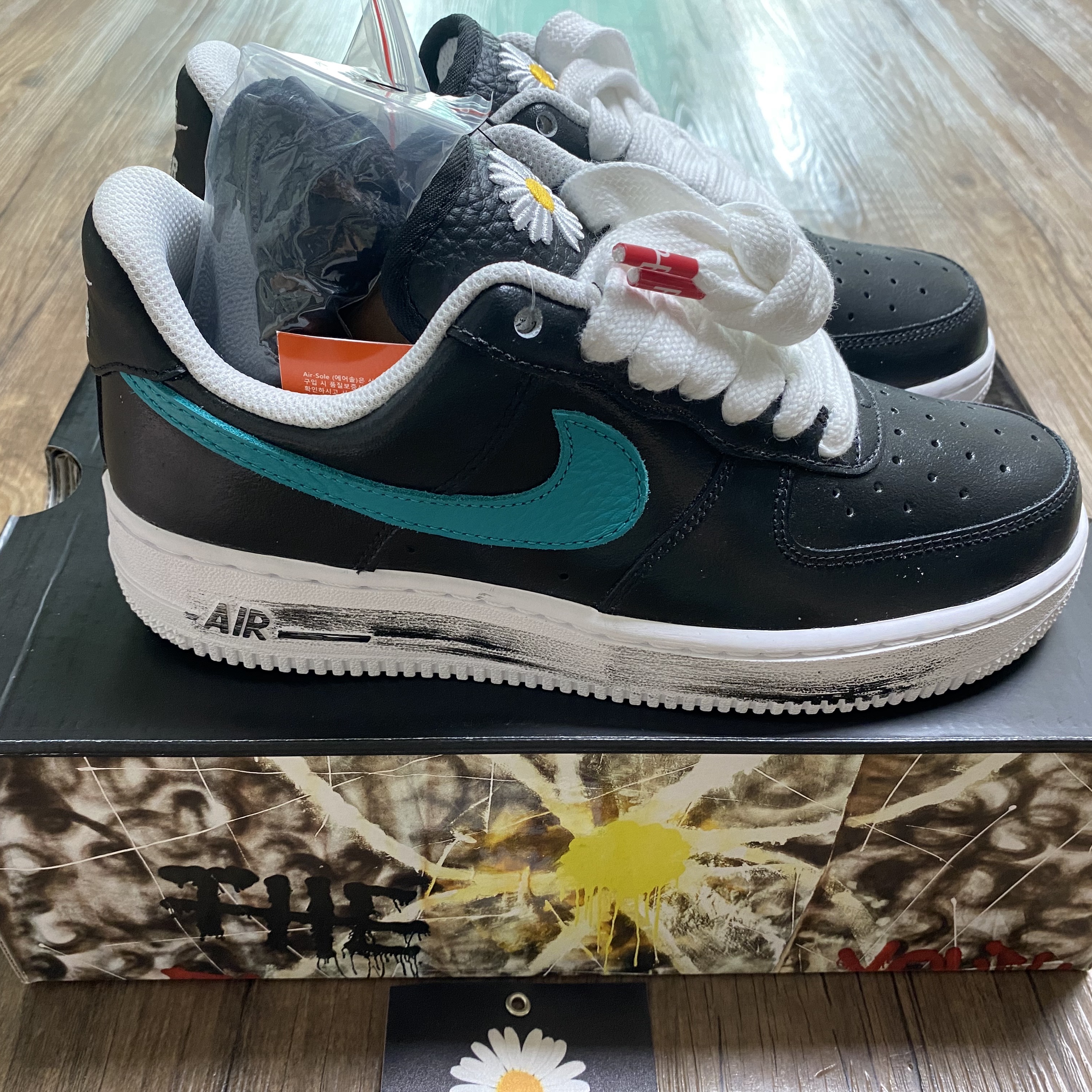 Nike x Peaceminusone Air Force 1 Low Para-Noise 3.0 Black and Multicolor 착용 스타일 - 4