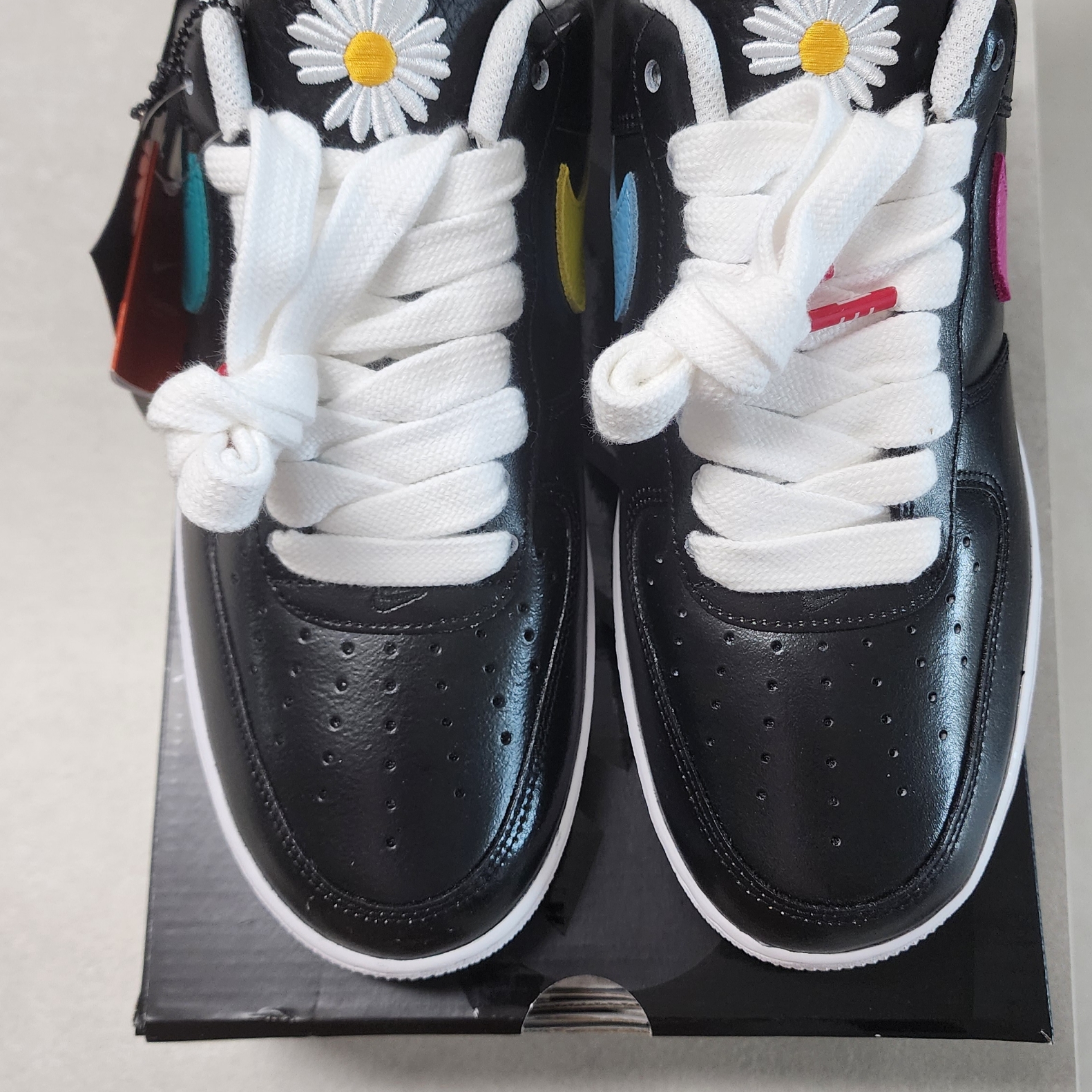 Nike x Peaceminusone Air Force 1 Low Para-Noise 3.0 Black and Multicolor 착용 스타일 - 4