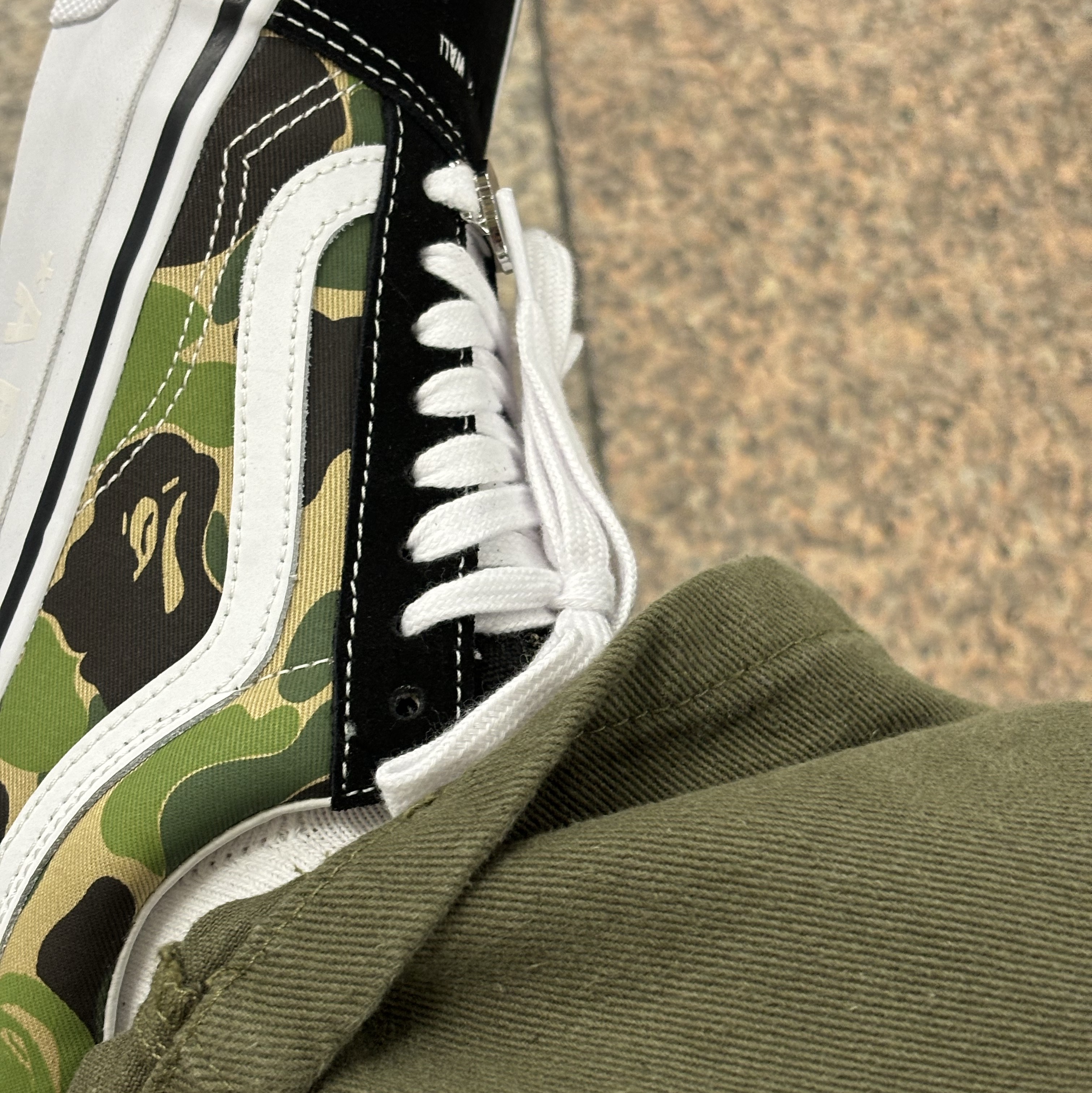 Vans x BAPE Old Skool TB LX Black 착용 스타일