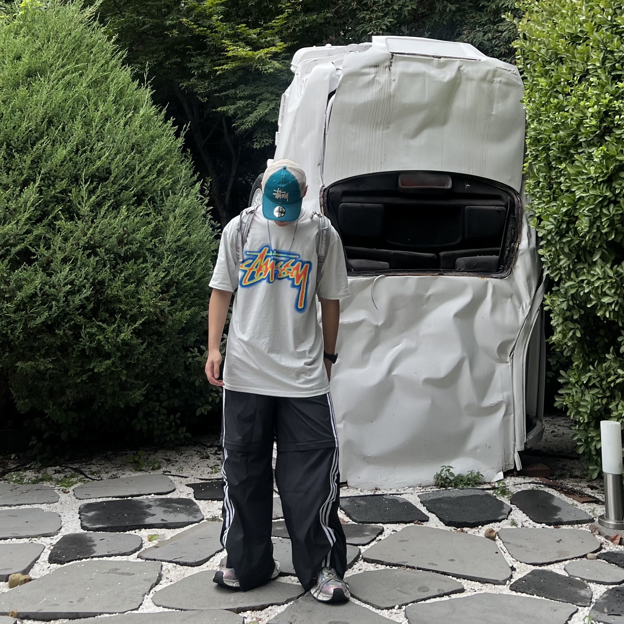 Supreme Backpack Silver - 22FW, Stussy New Era 9twenty Basic Trucker Teal 착용 스타일