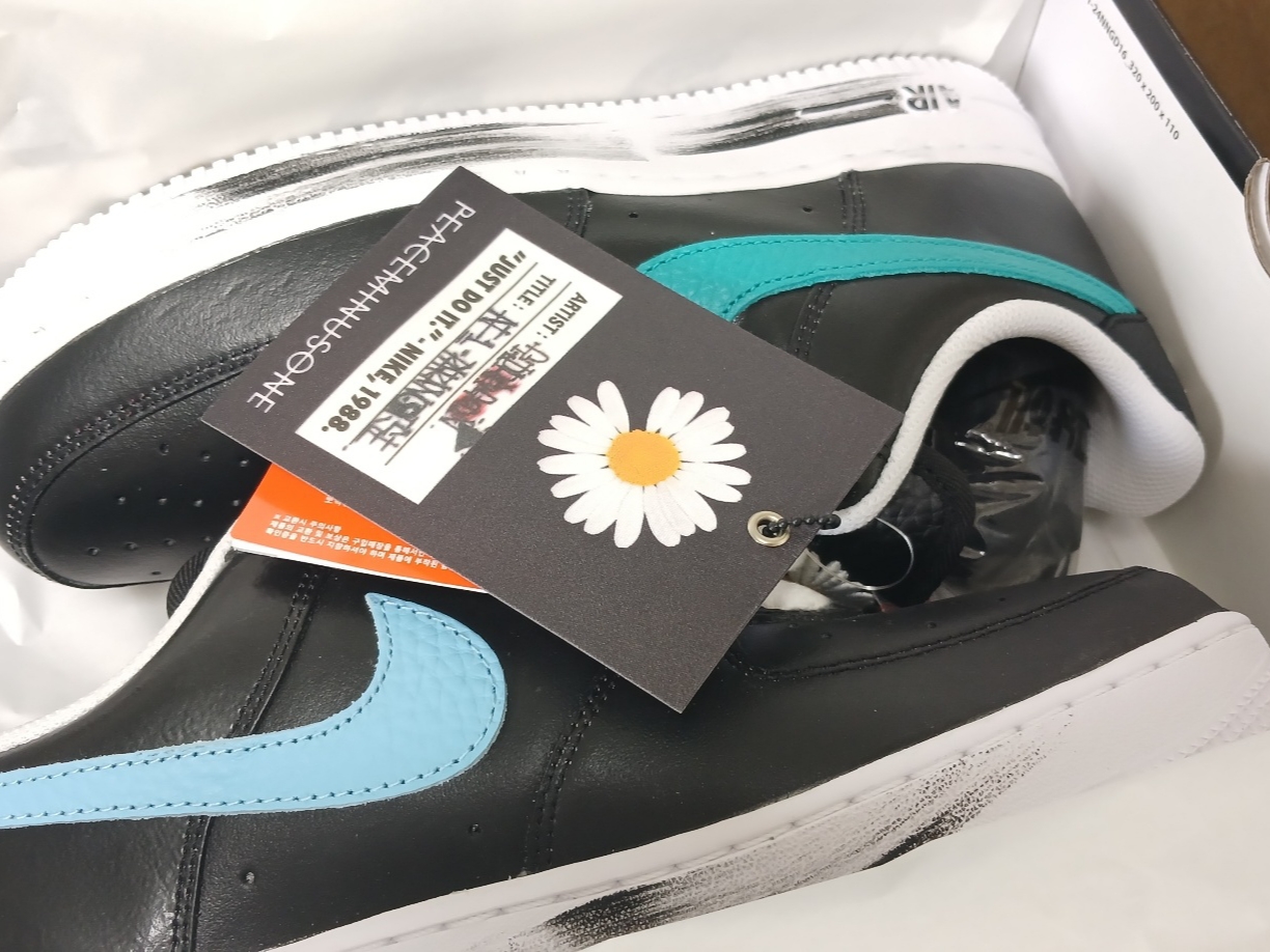 Nike x Peaceminusone Air Force 1 Low Para-Noise 3.0 Black and Multicolor 착용 스타일 - 1