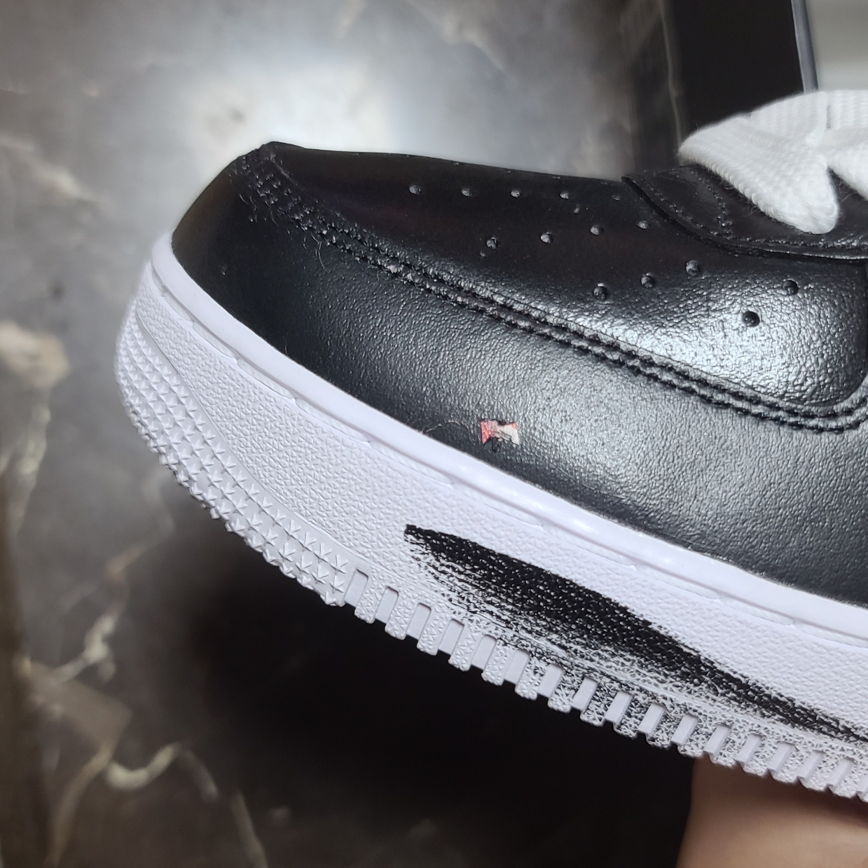 Nike x Peaceminusone Air Force 1 Low Para-Noise 3.0 Black and Multicolor 착용 스타일 - 4