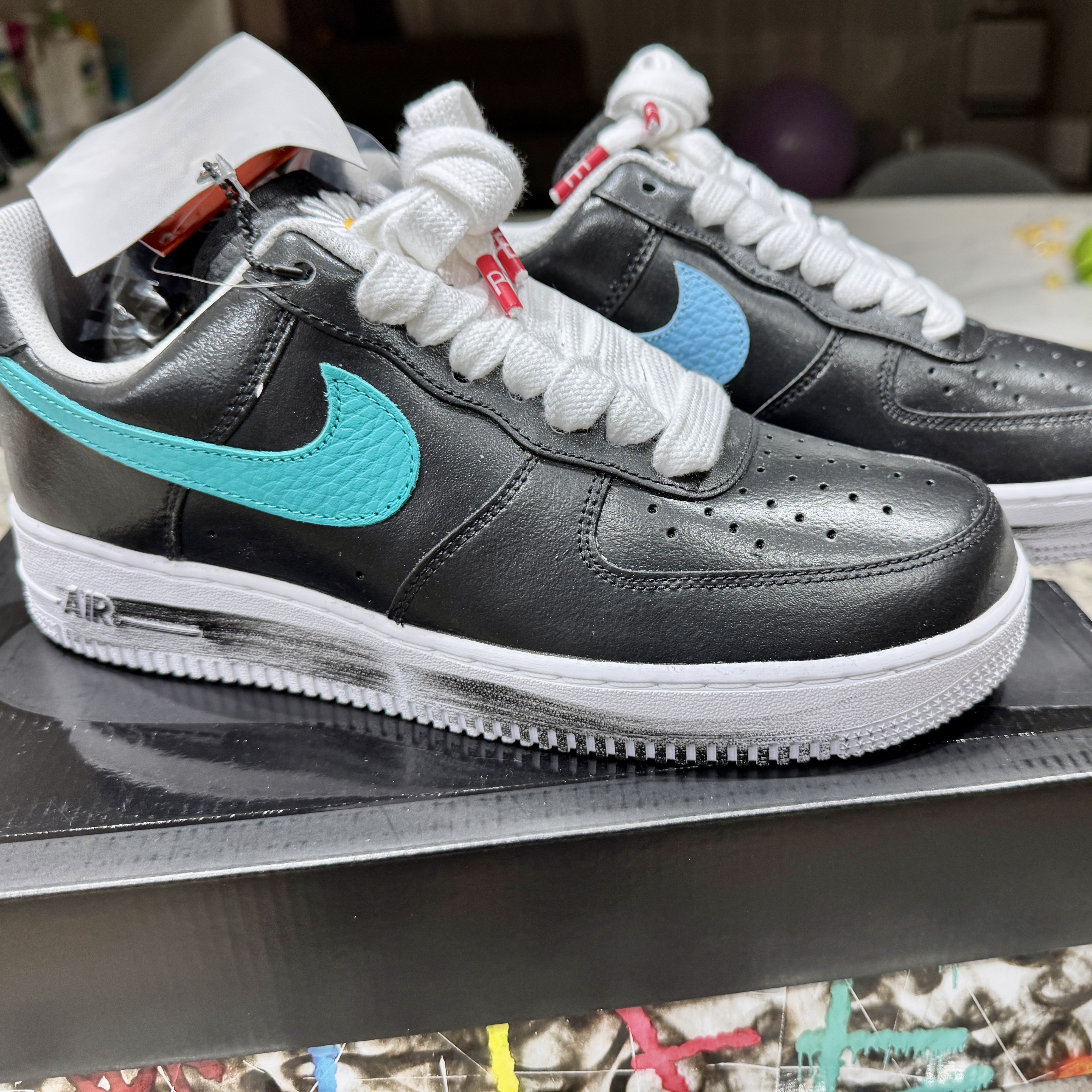 Nike x Peaceminusone Air Force 1 Low Para-Noise 3.0 Black and Multicolor 착용 스타일 - 3