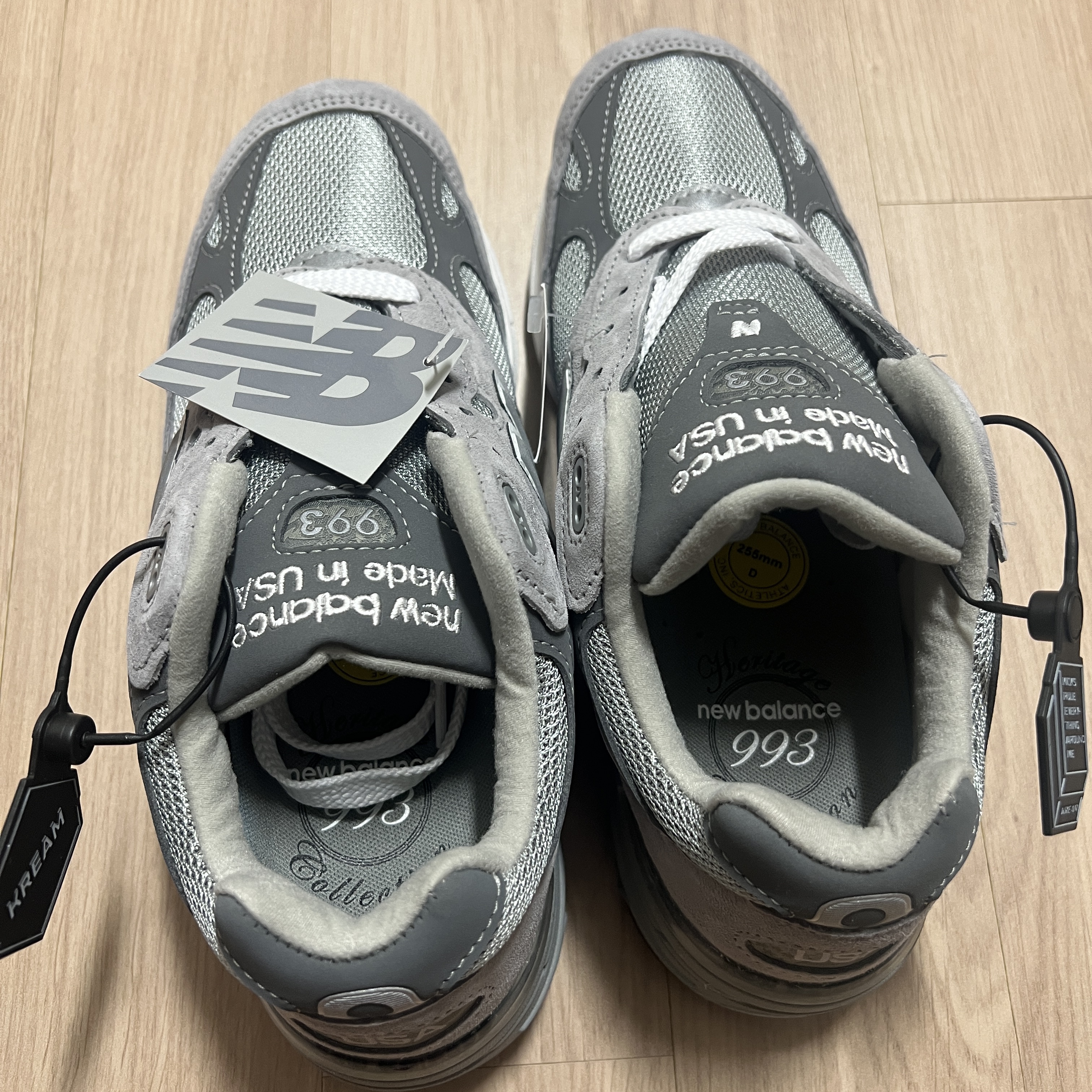New Balance 993 Made in USA Grey - D Standard 착용 스타일 - 2
