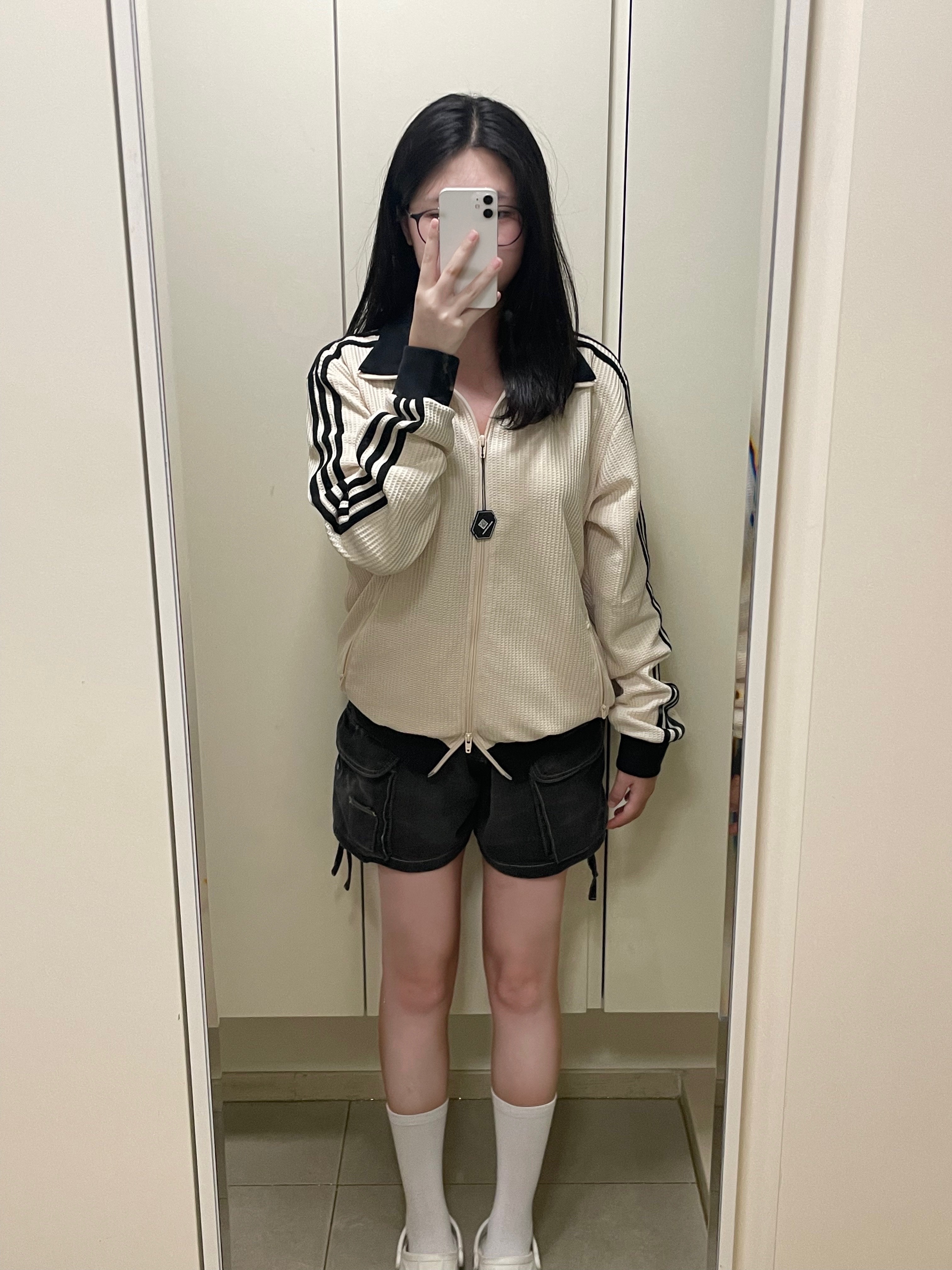 Adidas Waffle Beckenbauer Track Top Wonder White - KR Sizing 착용 스타일