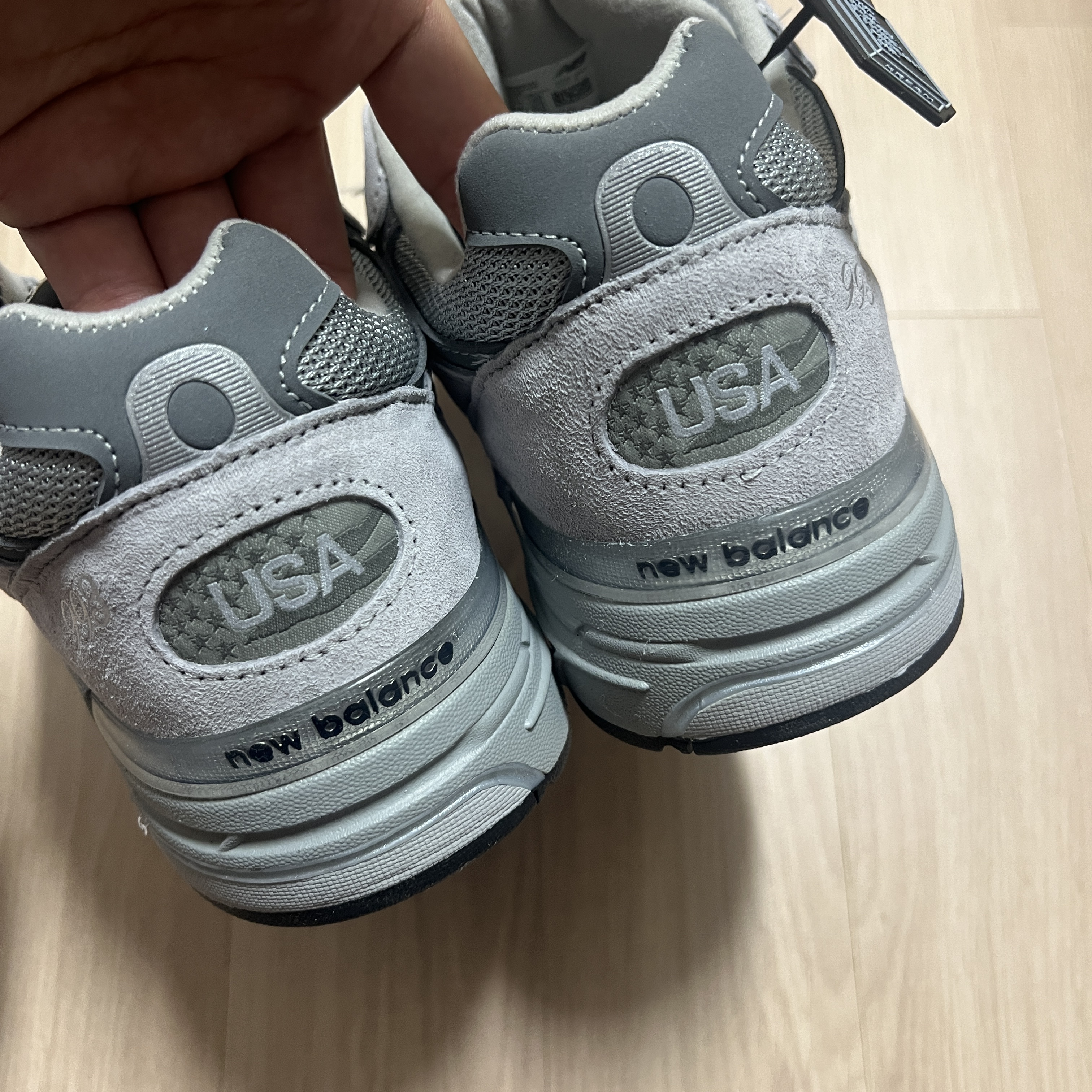 New Balance 993 Made in USA Grey - D Standard 착용 스타일 - 1