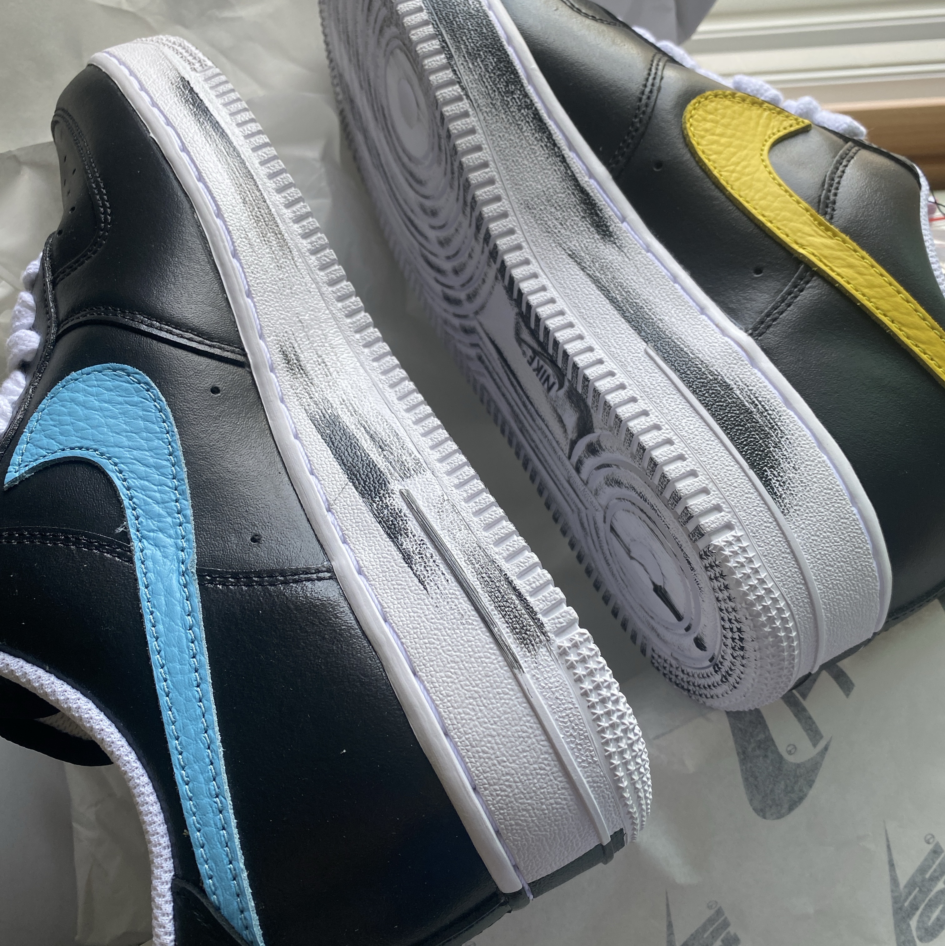 Nike x Peaceminusone Air Force 1 Low Para-Noise 3.0 Black and Multicolor 착용 스타일 - 2