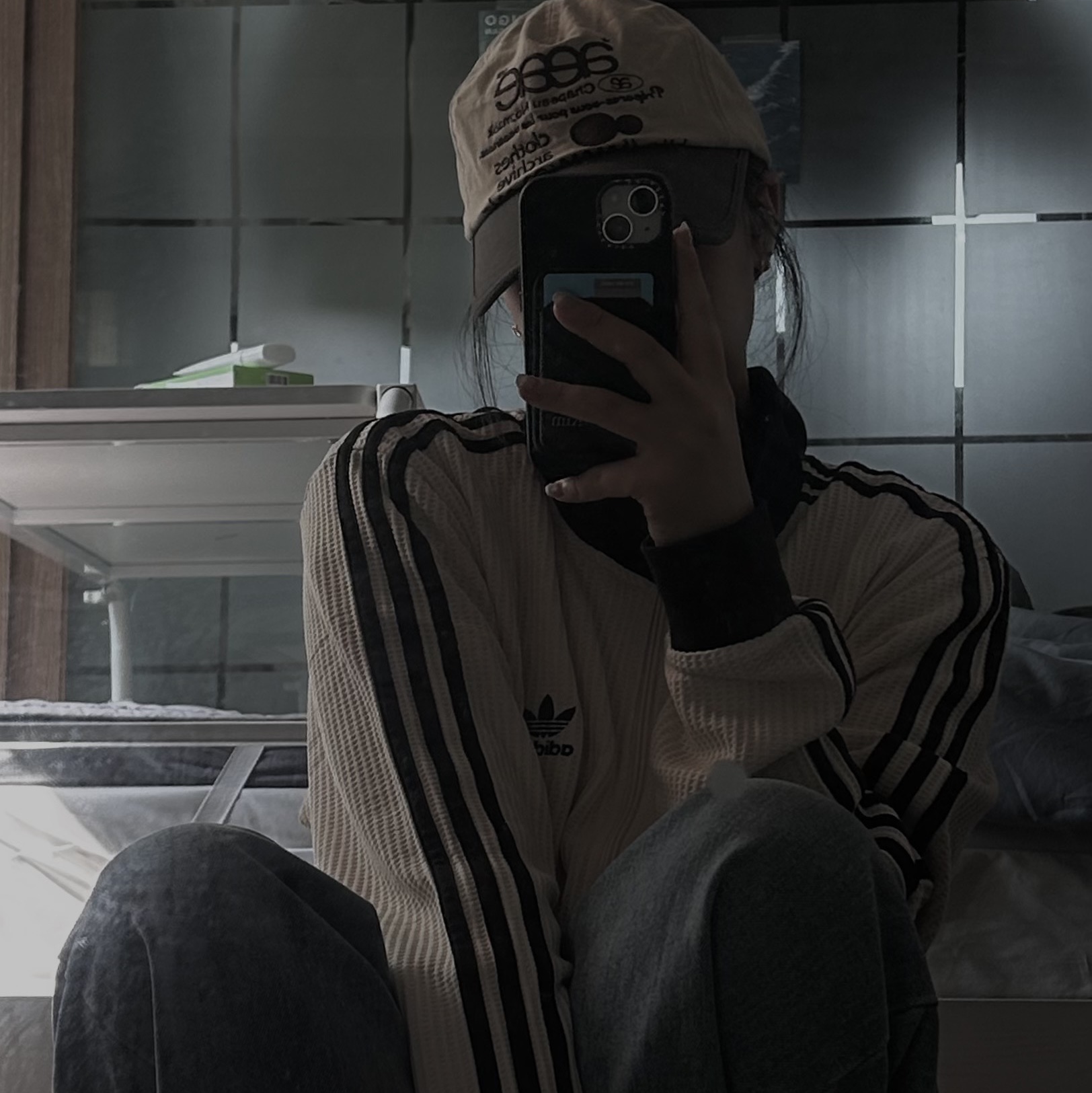 Adidas Waffle Beckenbauer Track Top Wonder White - KR Sizing 착용 스타일