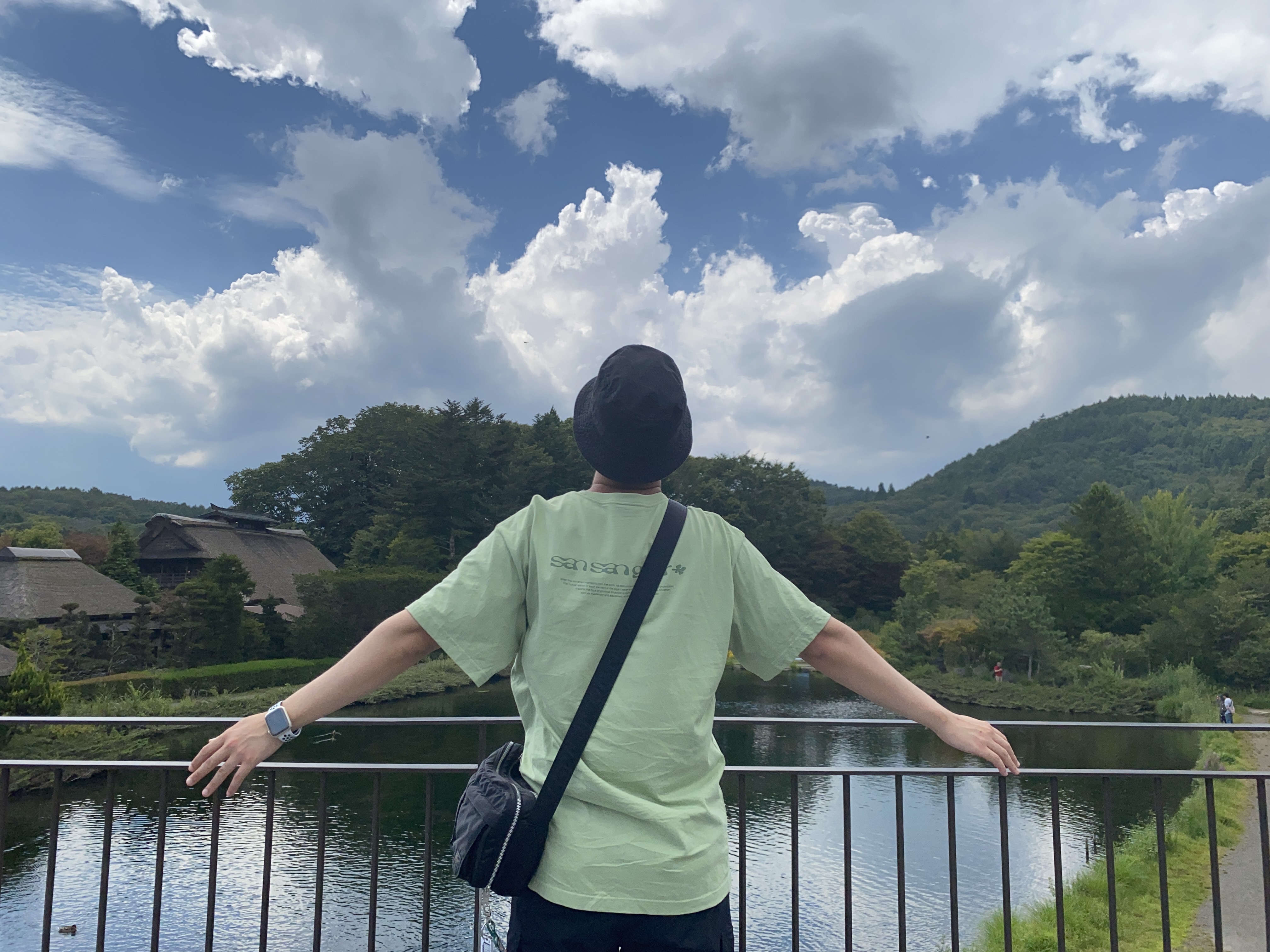 Porter Tanker Shoulder Bag S Black, Sansan Gear Logo T-Shirt Green - 24SS 착용 스타일