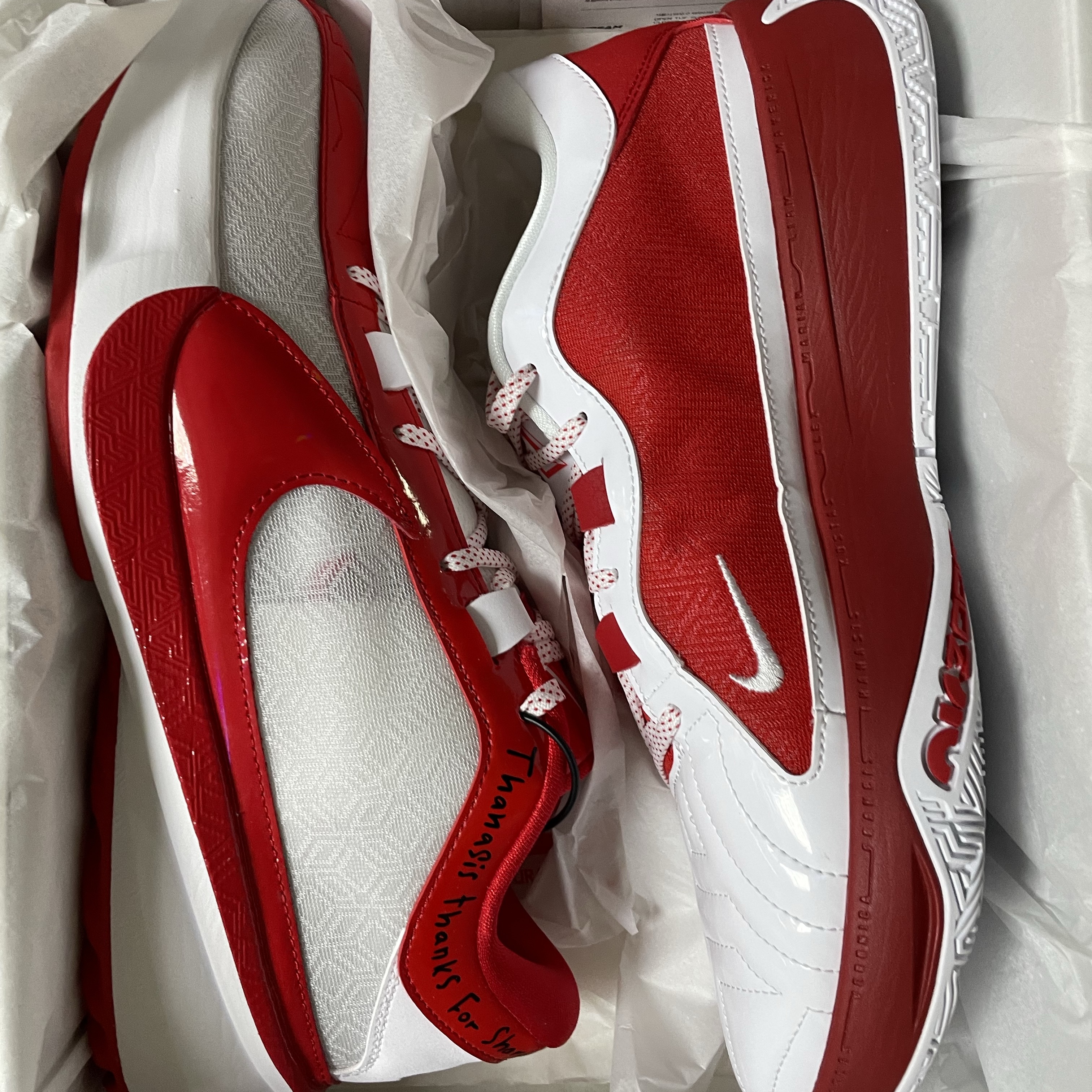 Nike Giannis Freak 5 ASW EP University Red White 착용 스타일
