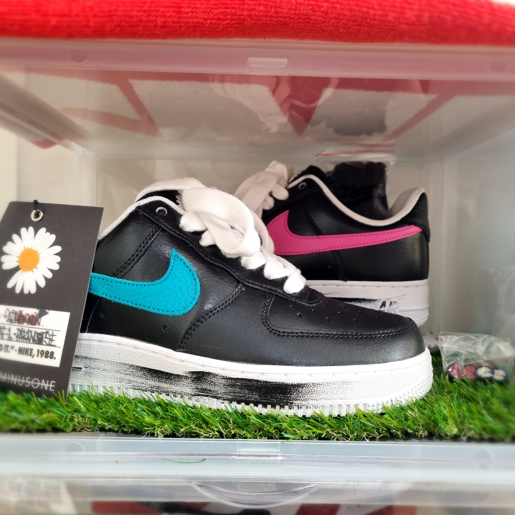 Nike x Peaceminusone Air Force 1 Low Para-Noise 3.0 Black and Multicolor 착용 스타일 - 3