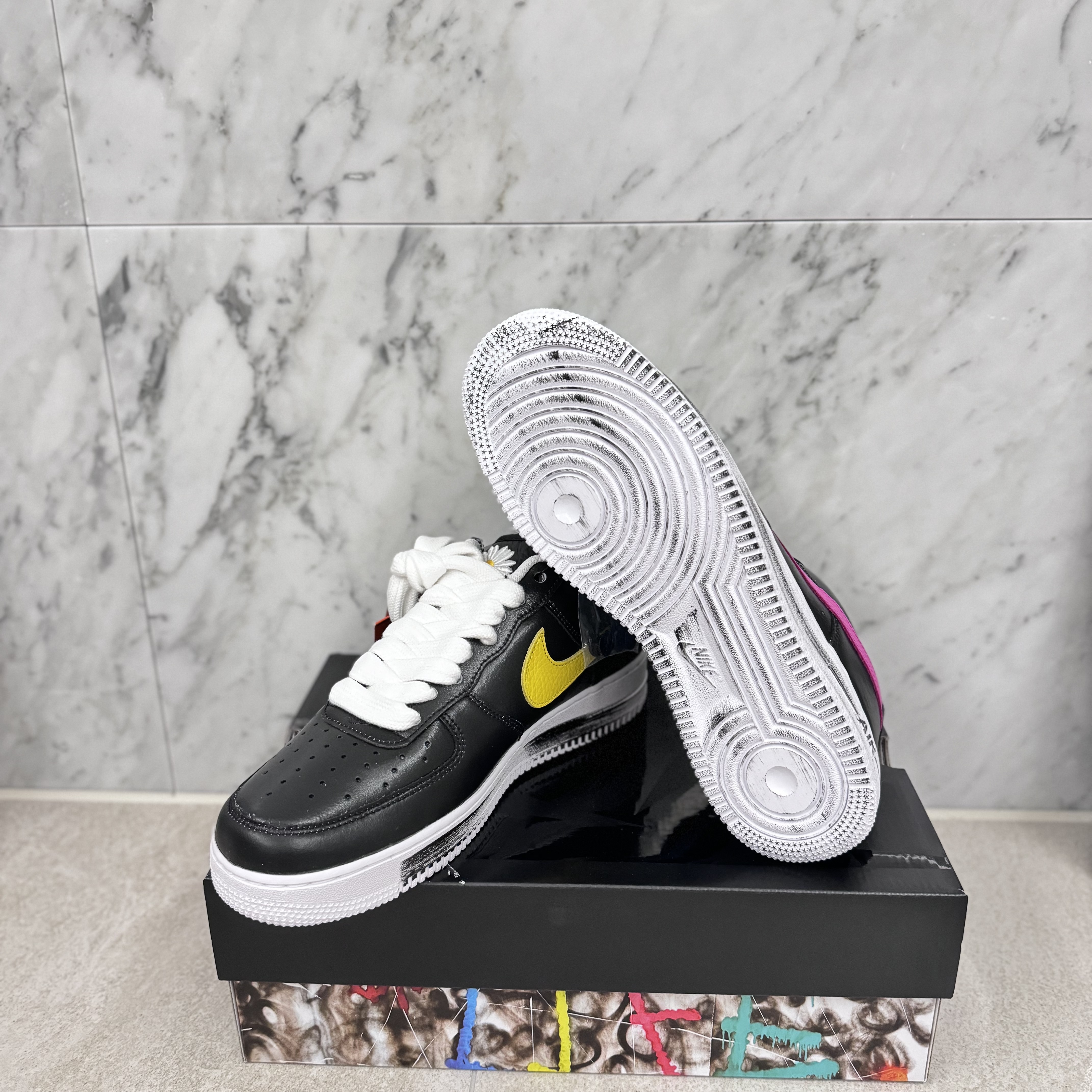 Nike x Peaceminusone Air Force 1 Low Para-Noise 3.0 Black and Multicolor 착용 스타일 - 1