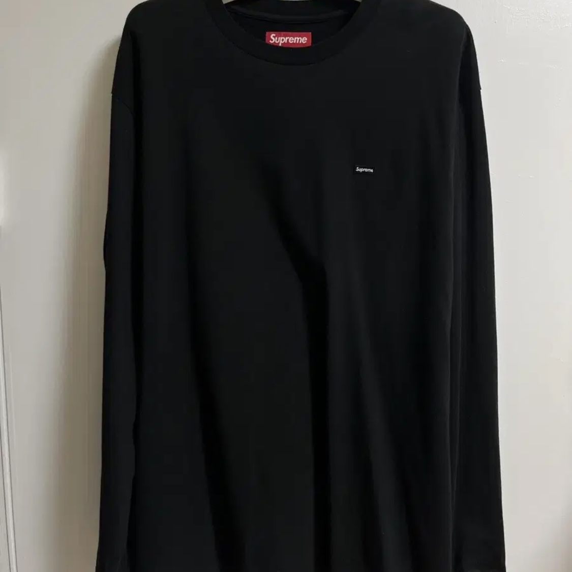 Supreme Small Box LS T-Shirt Black - 24SS 착용 스타일