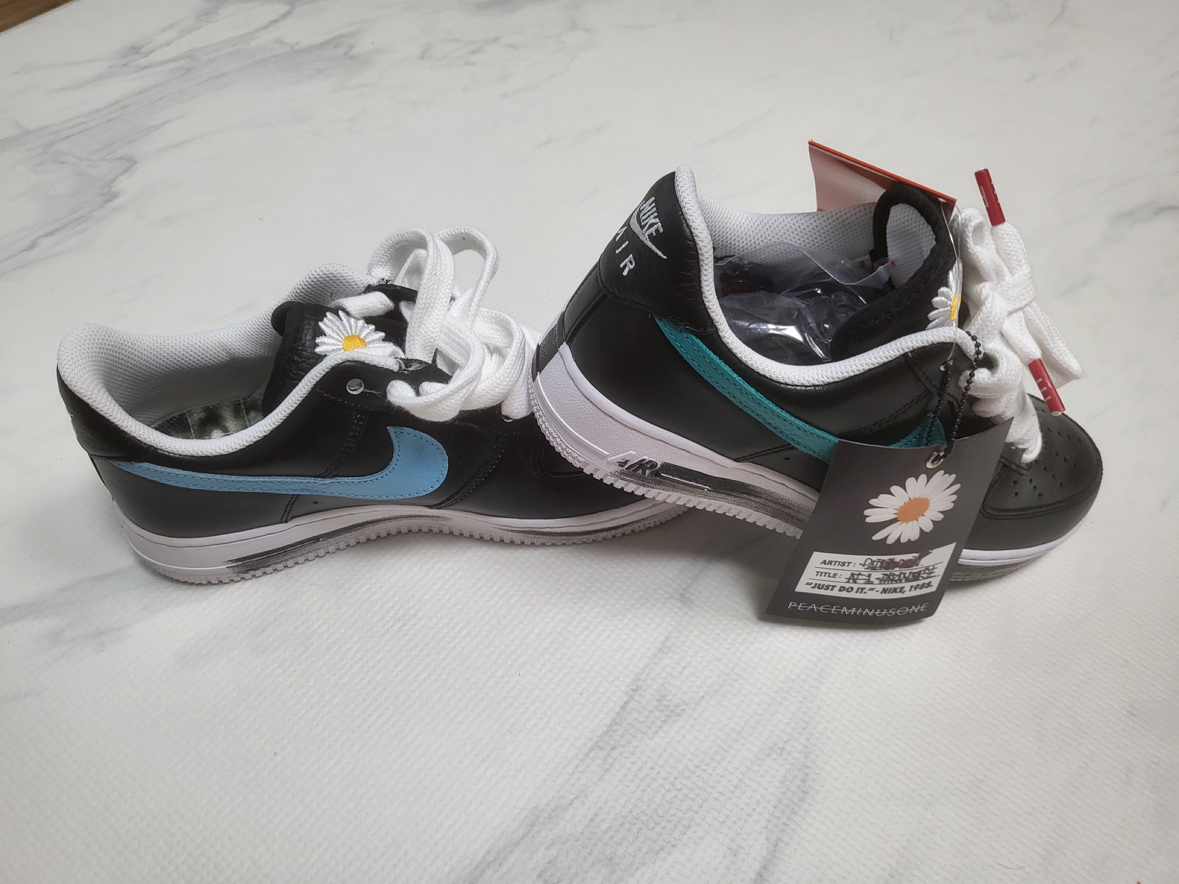 Nike x Peaceminusone Air Force 1 Low Para-Noise 3.0 Black and Multicolor 착용 스타일 - 2