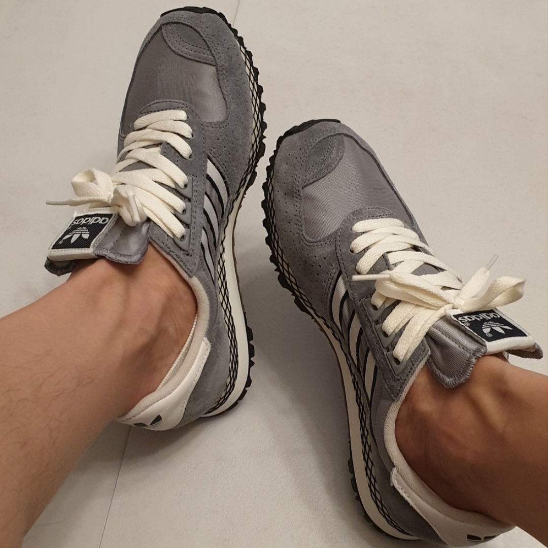 Adidas City Marathon PT Grey White 착용 스타일 - 1