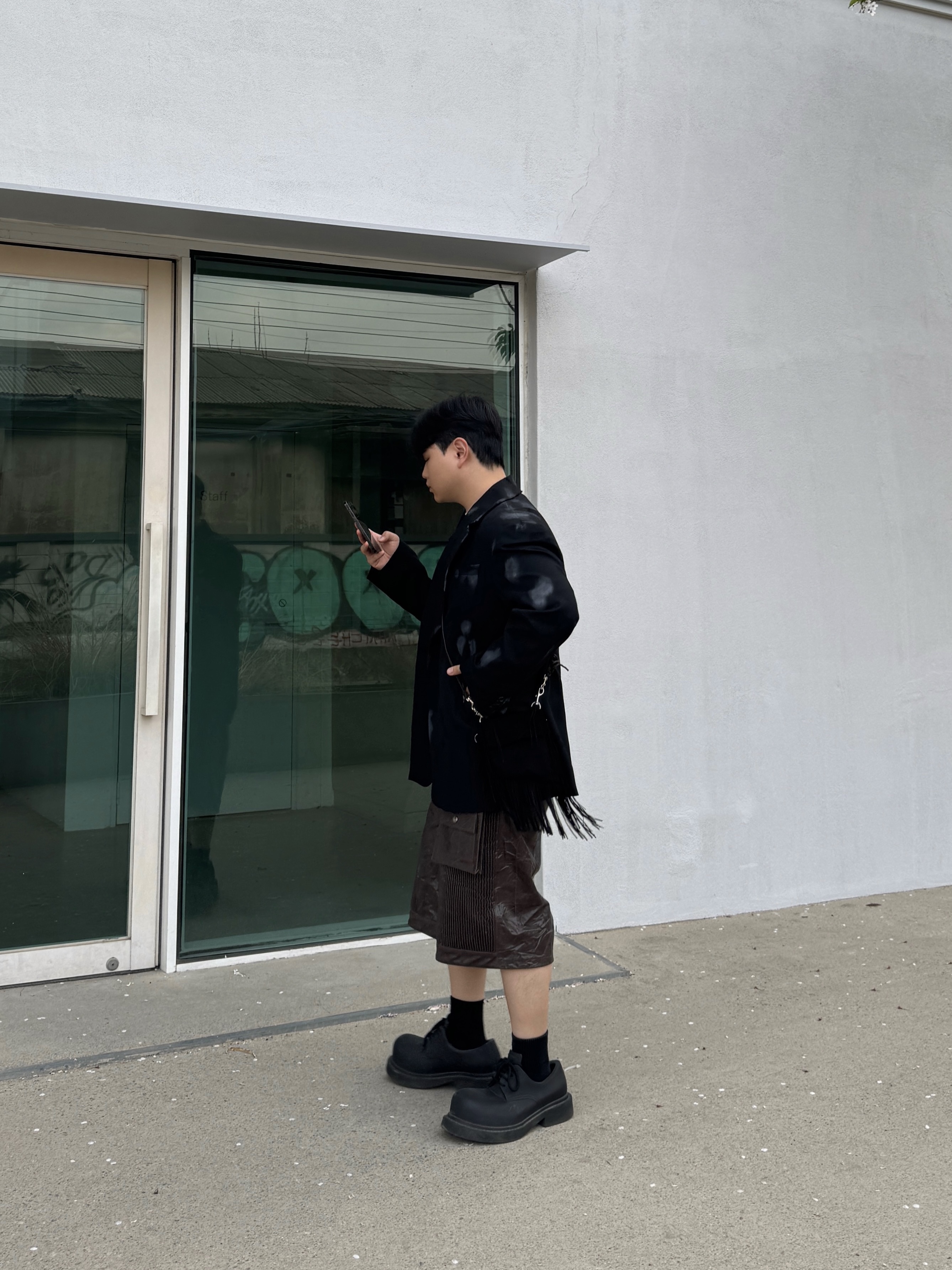 Balenciaga Steroid Derby Black 착용 스타일