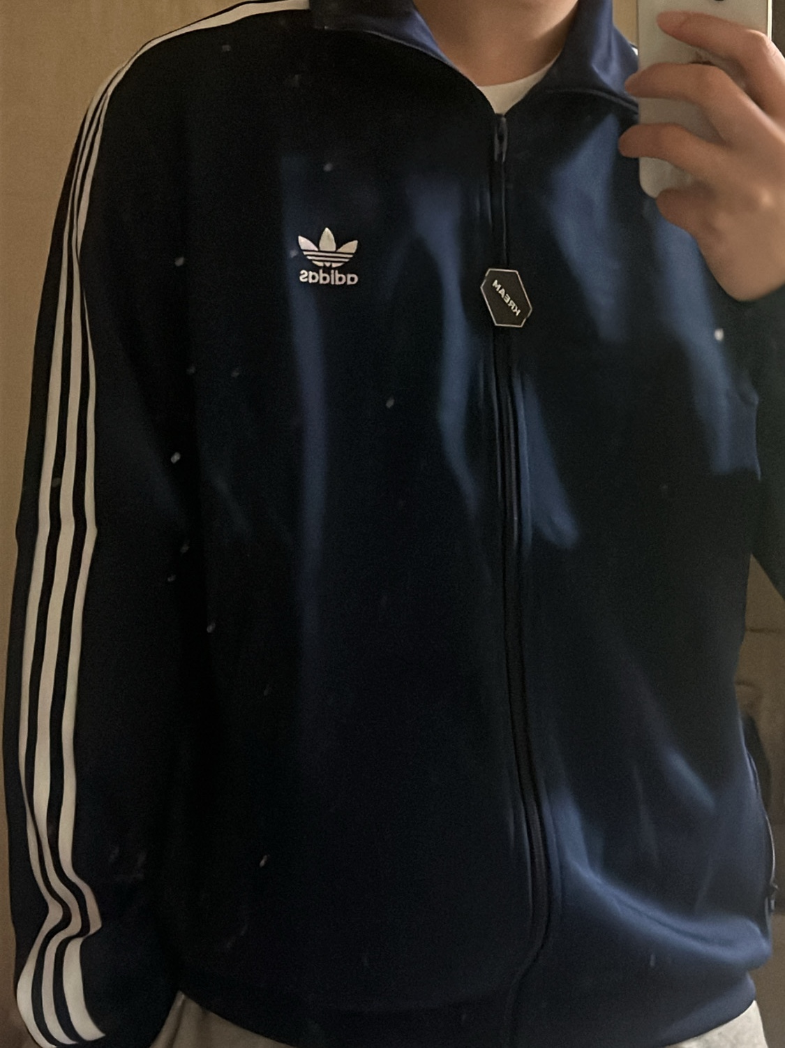 Adidas Adicolor Classic Beckenbauer Track Jacket Night Indigo - KR Sizing 착용 스타일