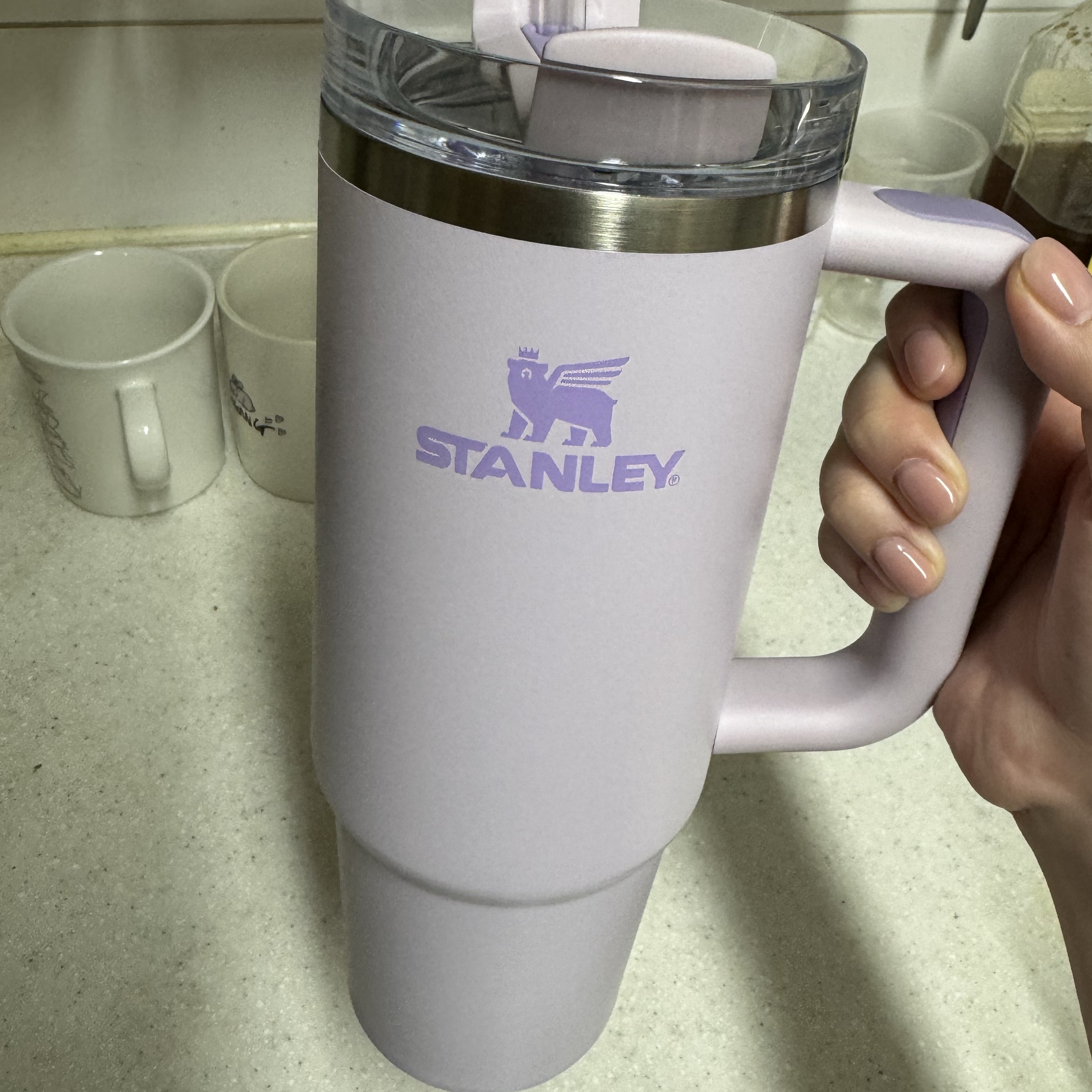 Stanley The Quencher H2.0 Flowstate Tumbler 887ml Orchid 착용 스타일 - 1