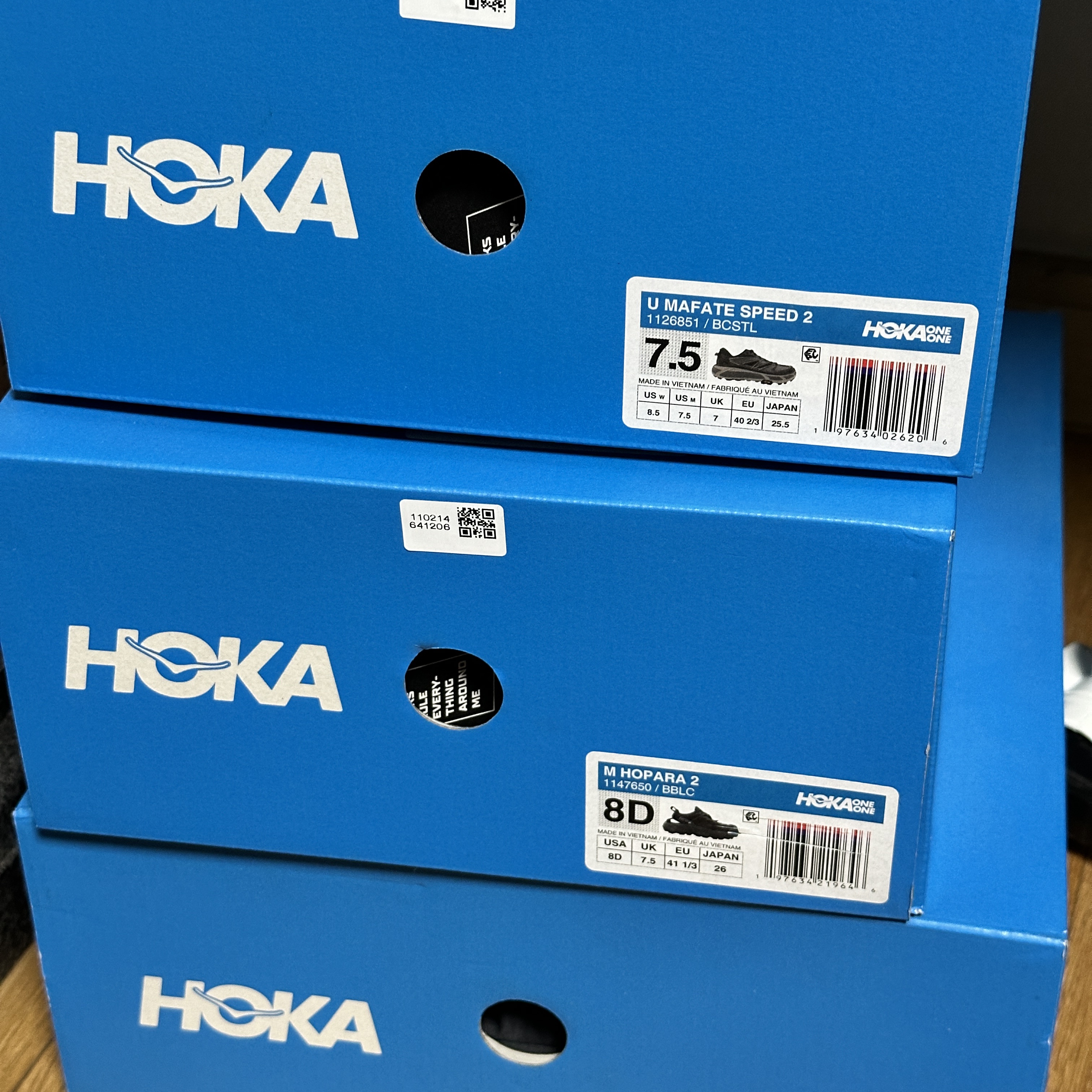 Hoka Mafate Speed 2 Black Castlerock, Hoka Hopara 2 Black 착용 스타일 - 3