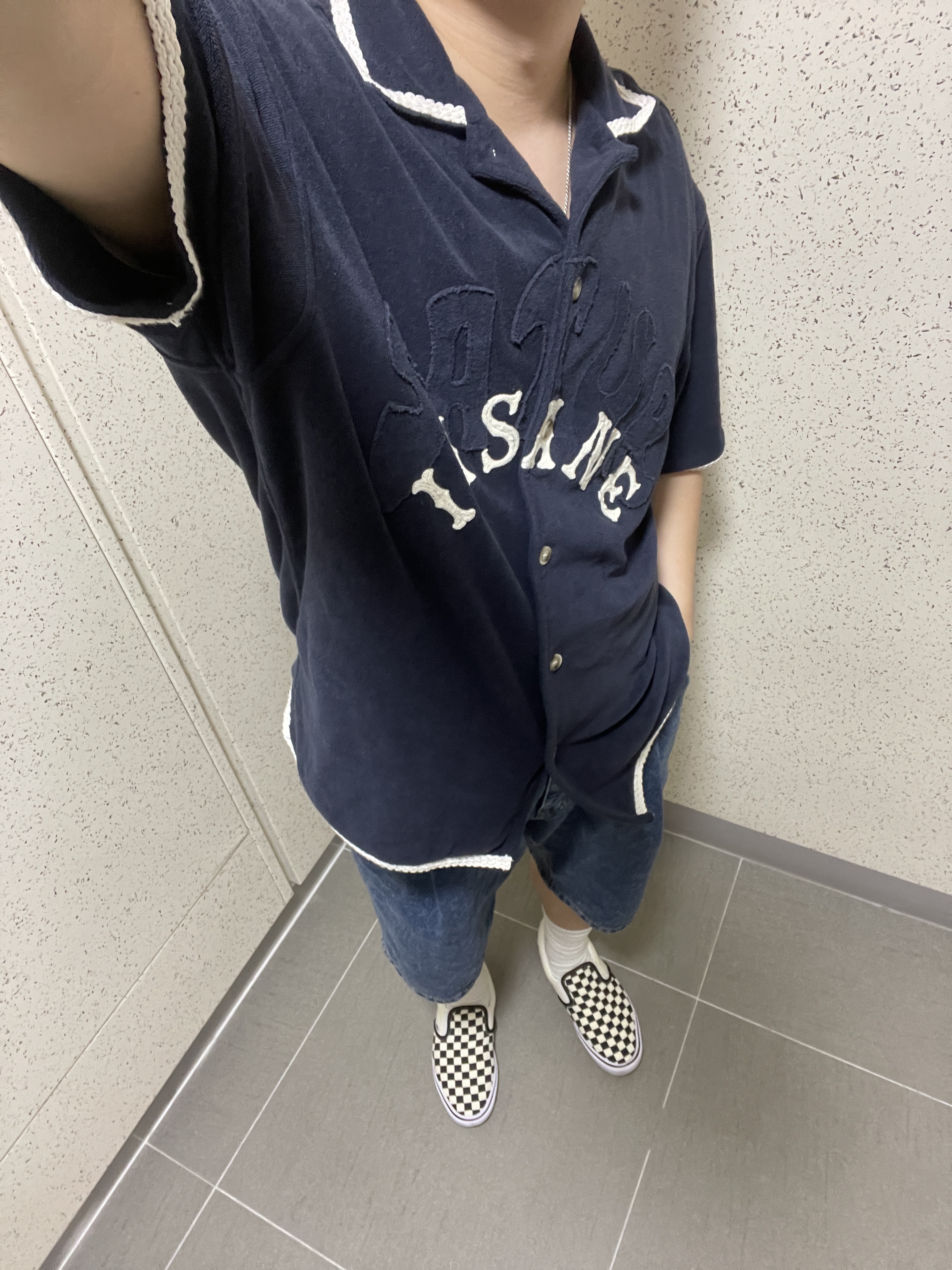 Vans Slip-On ComfyCush Checkerboard, [프리오더] Polyteru 925 Silver Bracelet 001 (Cross & Hanabi Lemon) 착용 스타일 - 1