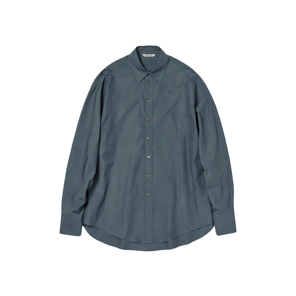 (W) Auralee High Count Finx OX Dolman Sleeve Shirt Dark Blue 상세 이미지 1