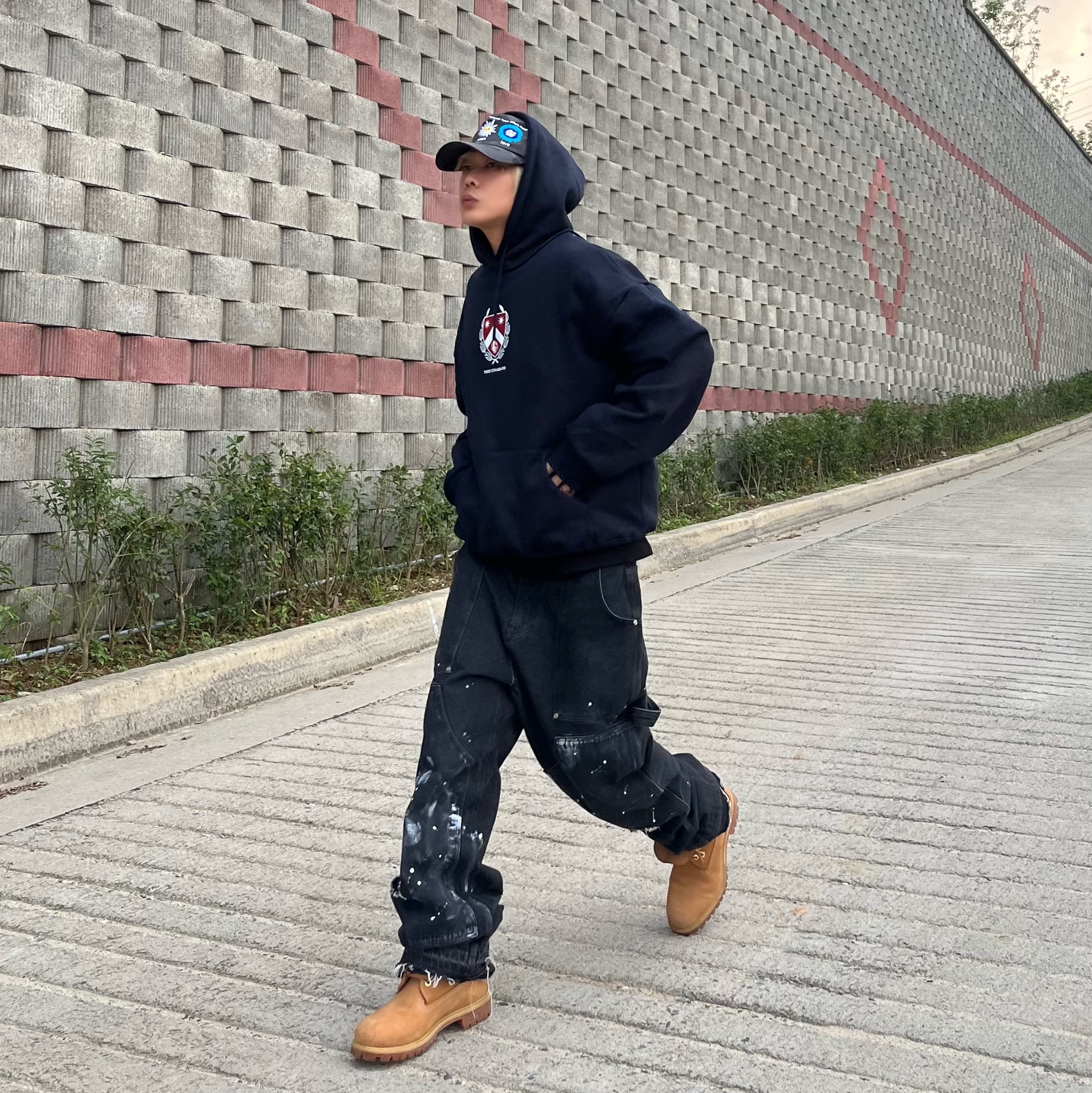 Wapworks Work Double Knee Carpenter Pants, Timberland Premium 6 inch Waterproof Boot Wheat Nubuck - Wide 착용 스타일 - 3
