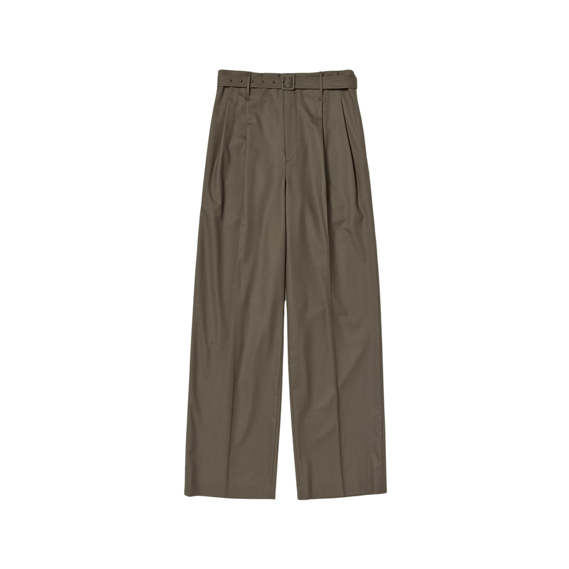 (W) Auralee Super Fine Tropical Wool Slacks Dark Khaki 상세 이미지 1