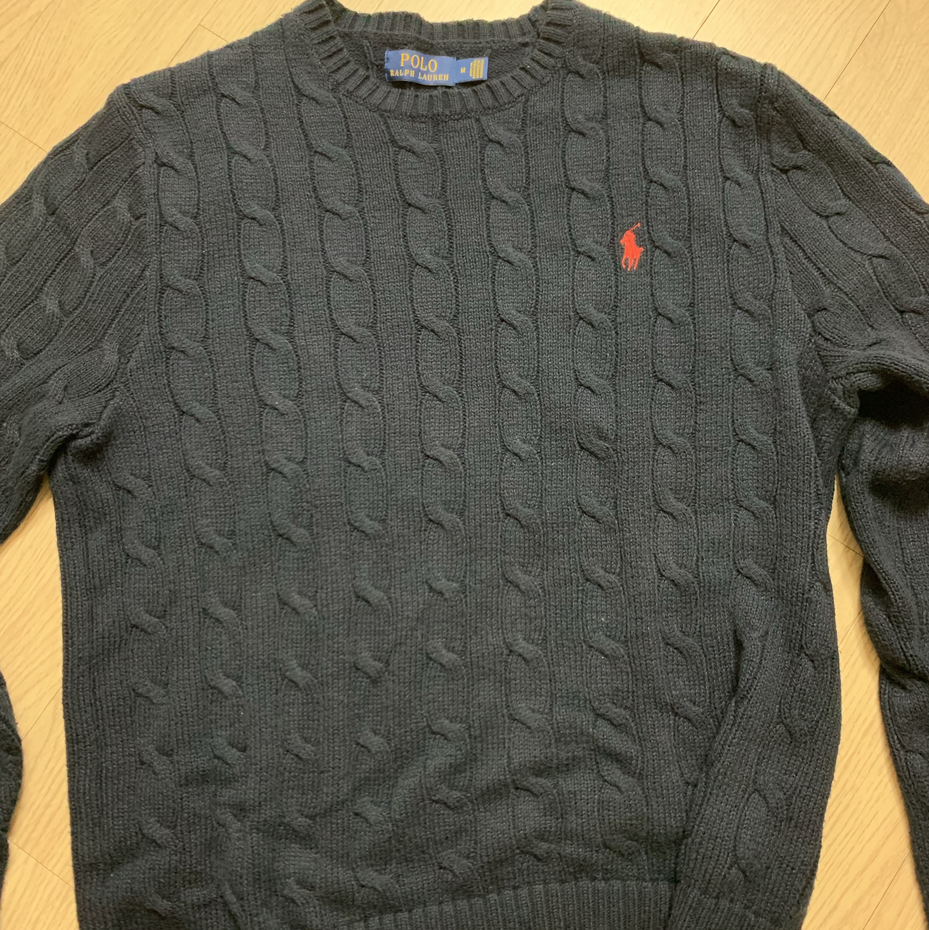 [30%적립] Polo Ralph Lauren Cable Knit Wool Cashmerer Sweater Hunter Navy, [30%적립] Polo Ralph Lauren Cable Knit Cotton Sweater Hunter Navy 착용 스타일 - 2