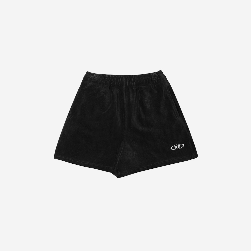 본투윈 B 크롬 벨루어 쇼츠 블랙(BORN TO WIN B Chrome Velour Shorts Black) - 2