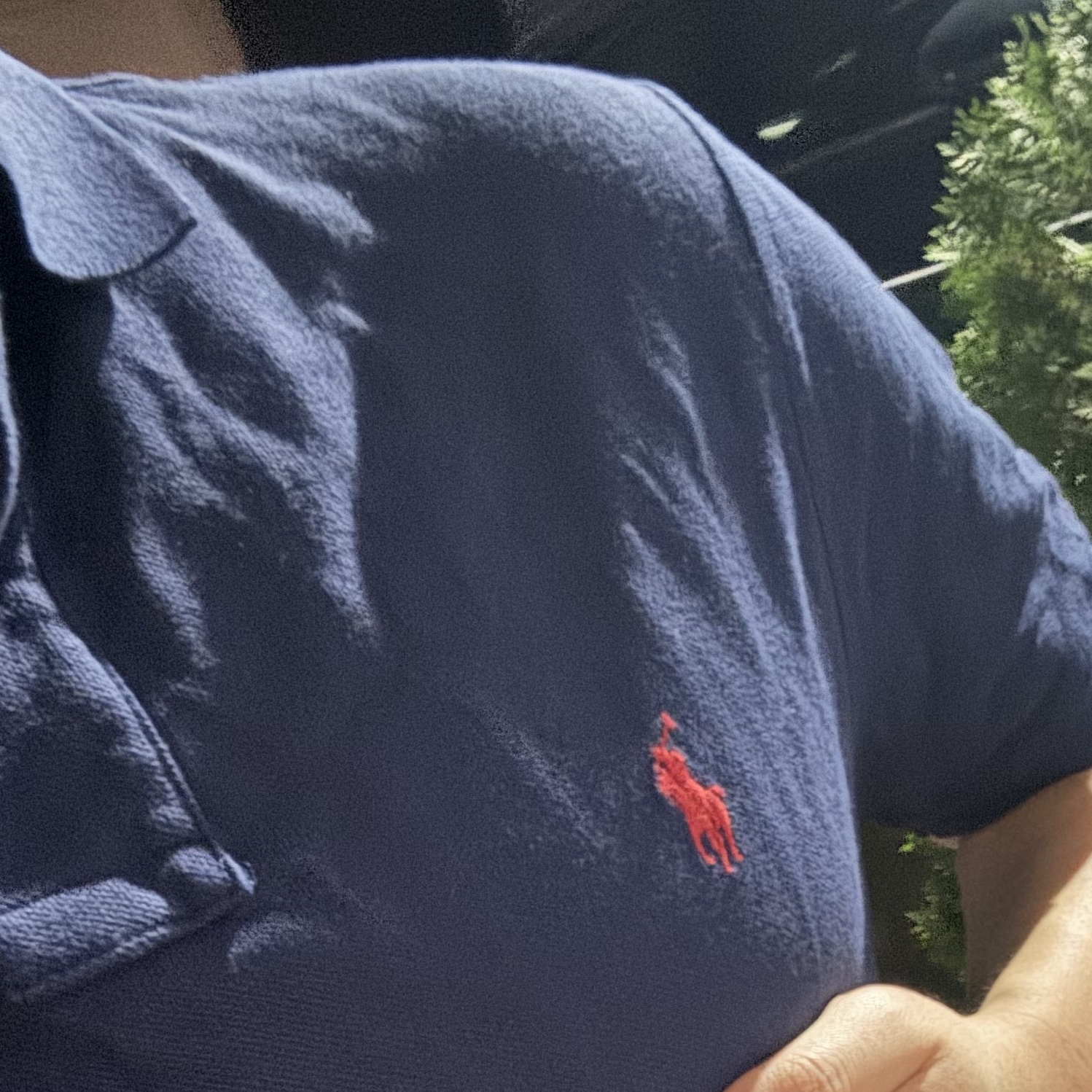 Polo Ralph Lauren Custom Slim Fit Mesh Polo Shirt Blue Heritage Blue 착용 스타일