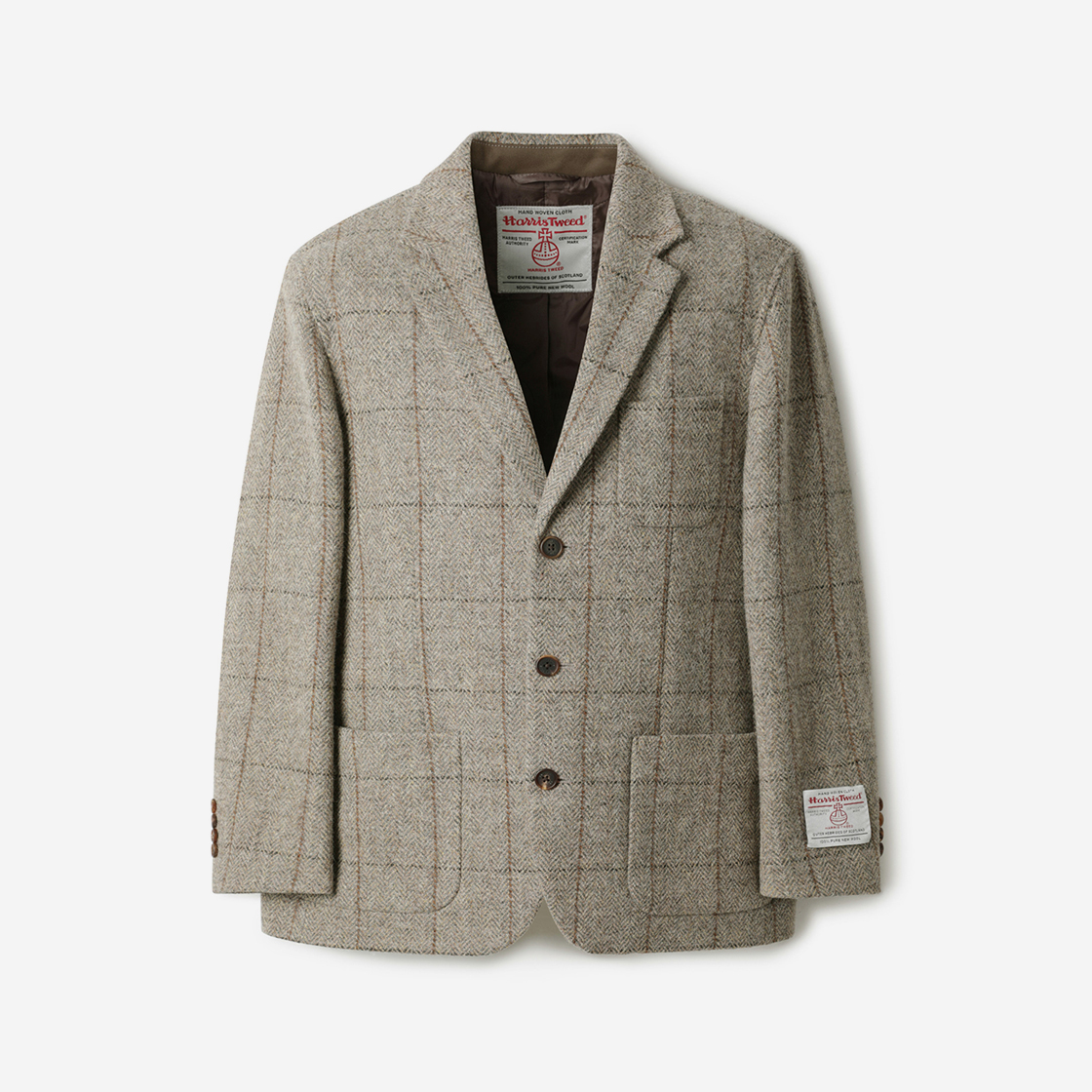 시리즈 해리스트위드 스탠다드핏 자켓 베이지