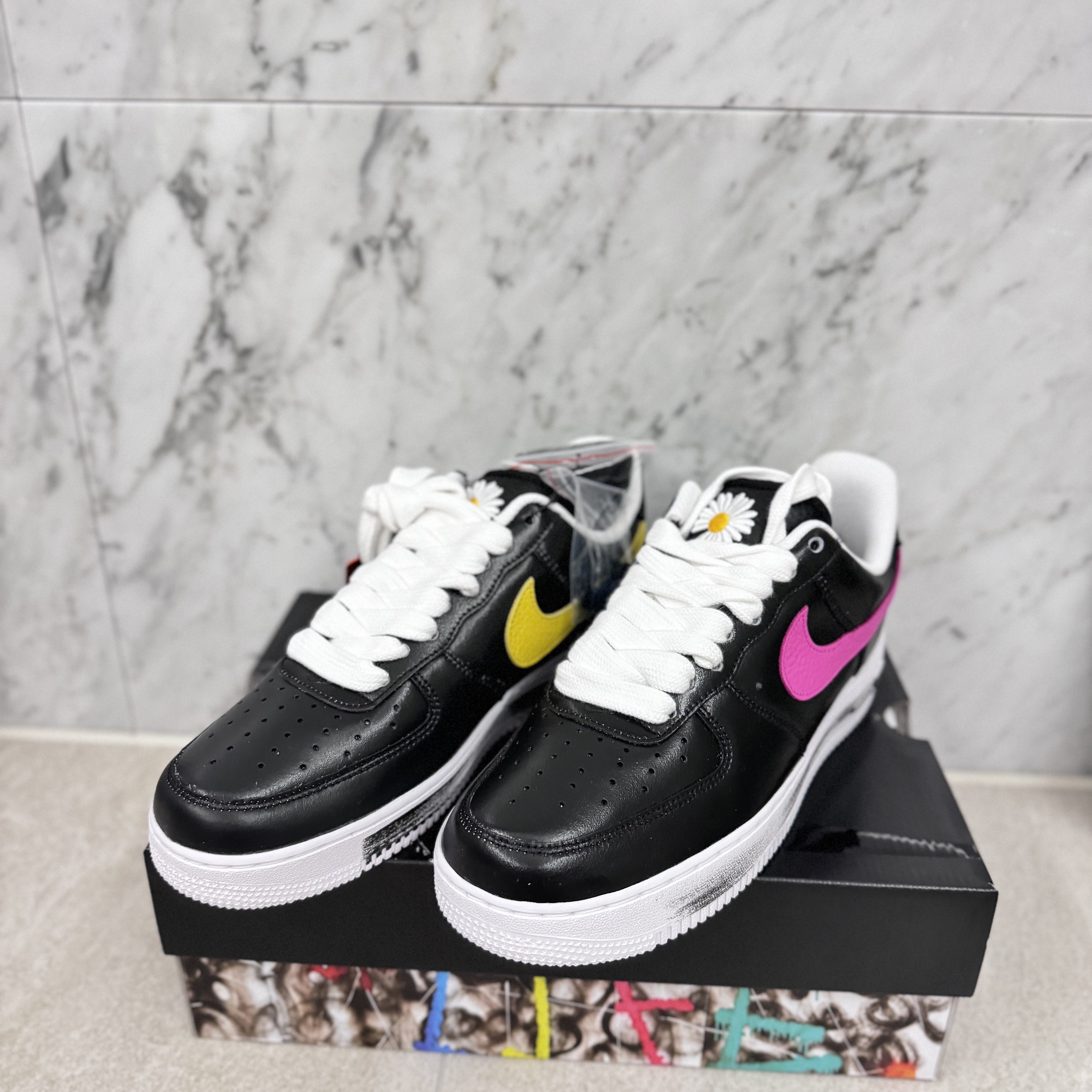 Nike x Peaceminusone Air Force 1 Low Para-Noise 3.0 Black and Multicolor 착용 스타일 - 2