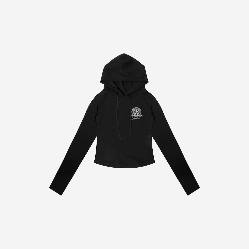 본투윈 애슬래틱 엠블럼 슬림 후디 블랙(BORN TO WIN Athletic Emblem Slim Hoodie Black) - 2