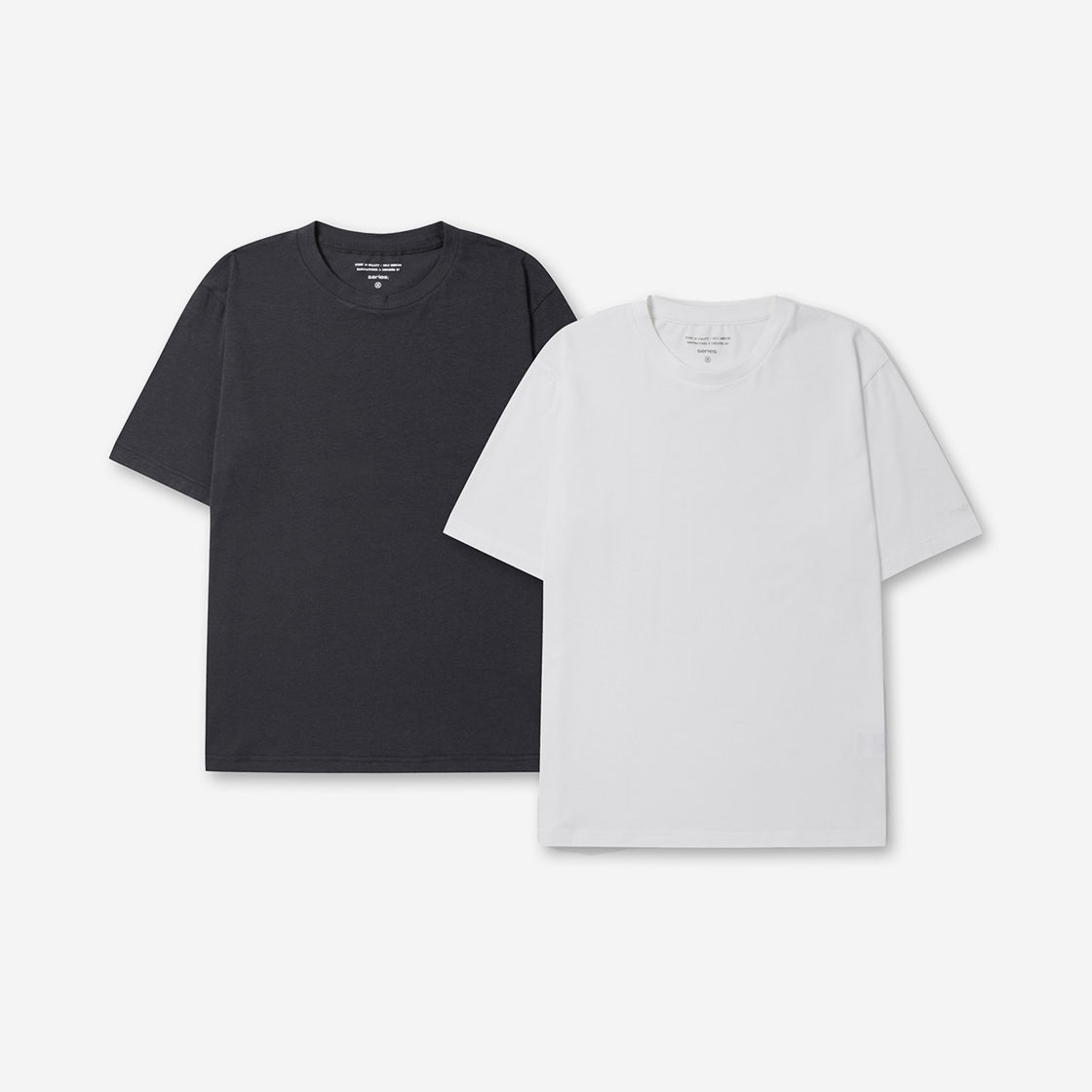 SATAW24901OTX SERIES 2 Pack Standard Fit T Shirt White Black - 대표 이미지 #1
