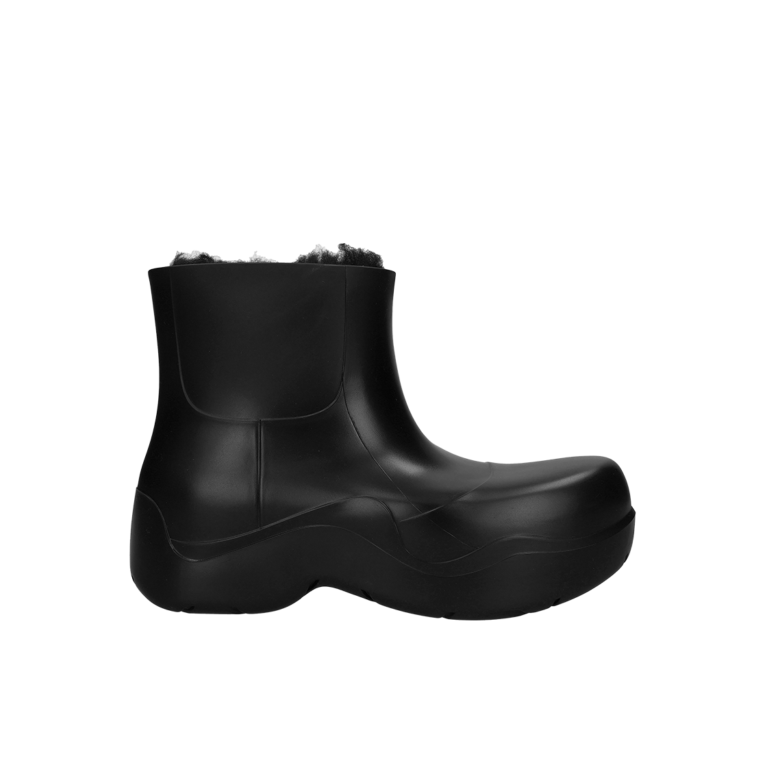 (W) 보테가 베네타 퍼들 앵클 부츠 셔링 블랙((W) Bottega Veneta Puddle Ankle Boot Shearling Black)