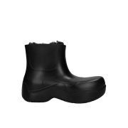 (W) Bottega Veneta Puddle Ankle Boot Shearling Black