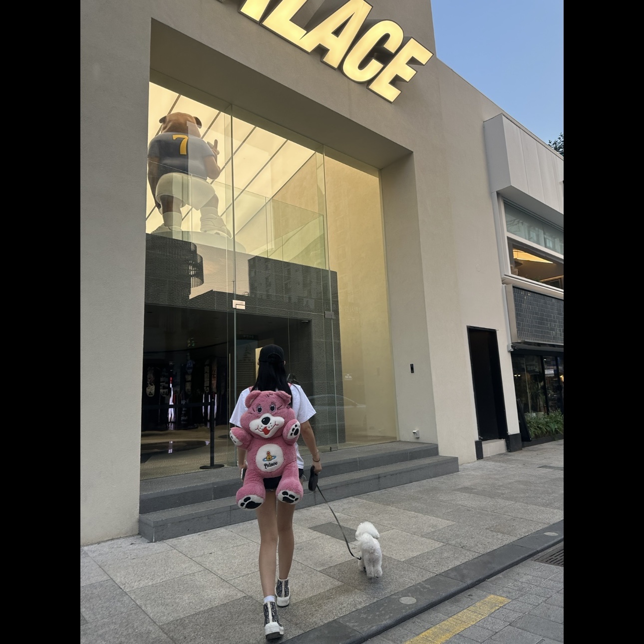 Palace x Vivienne Westwood Teddy Bag Pink - 24FW, Supreme Coated Denim Camp Cap Black - 24SS 착용 스타일