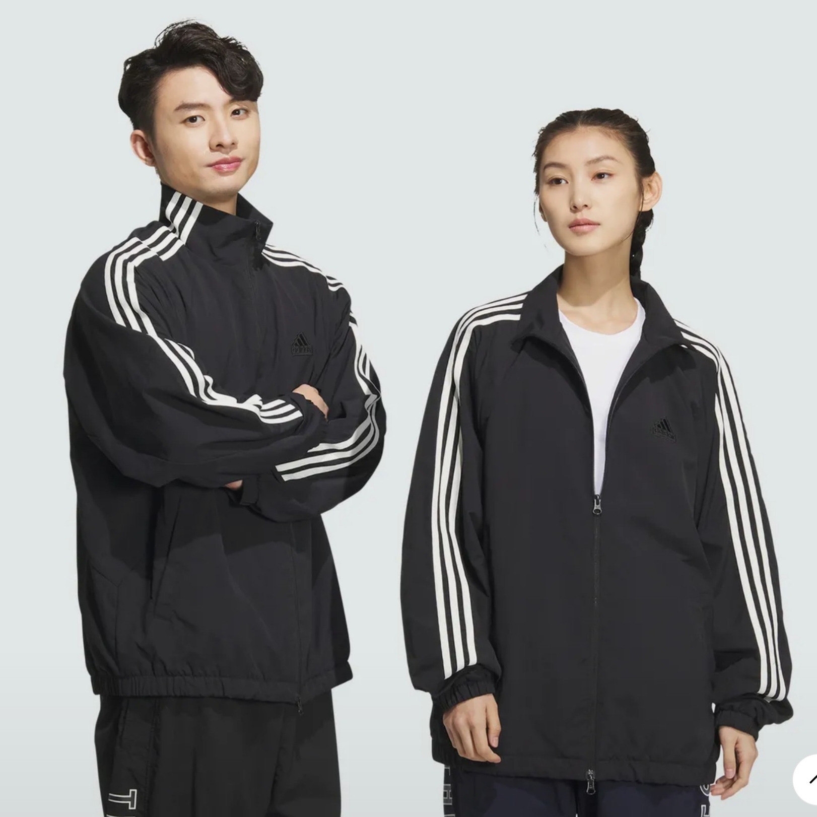 Adidas 3S Woven Track Top Black - KR Sizing 착용 스타일