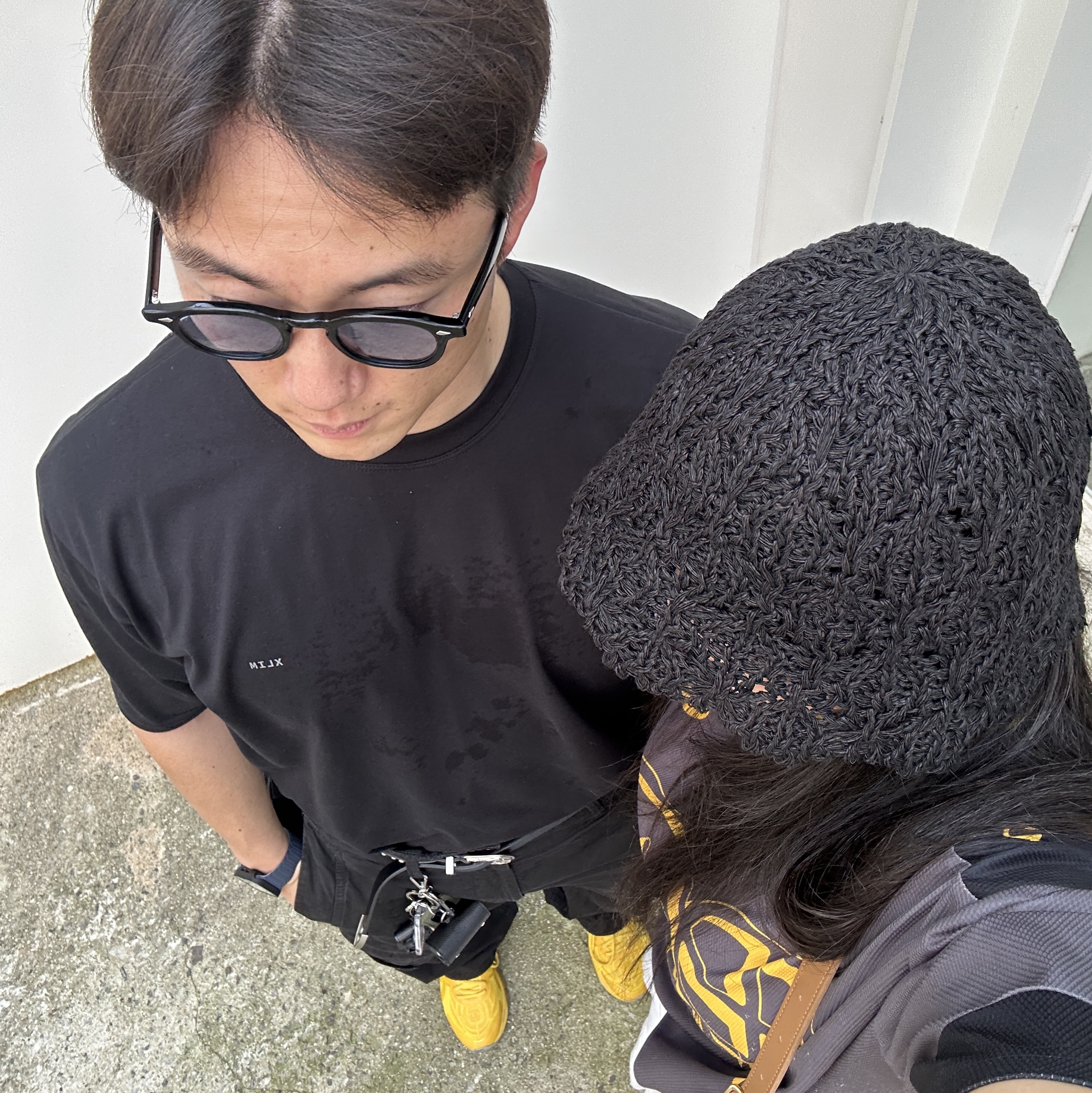 Asics x C.P. Company Gel-Quantum 360 VIII Yellow, 032c Multimedia Cap Washed Black 착용 스타일 - 5