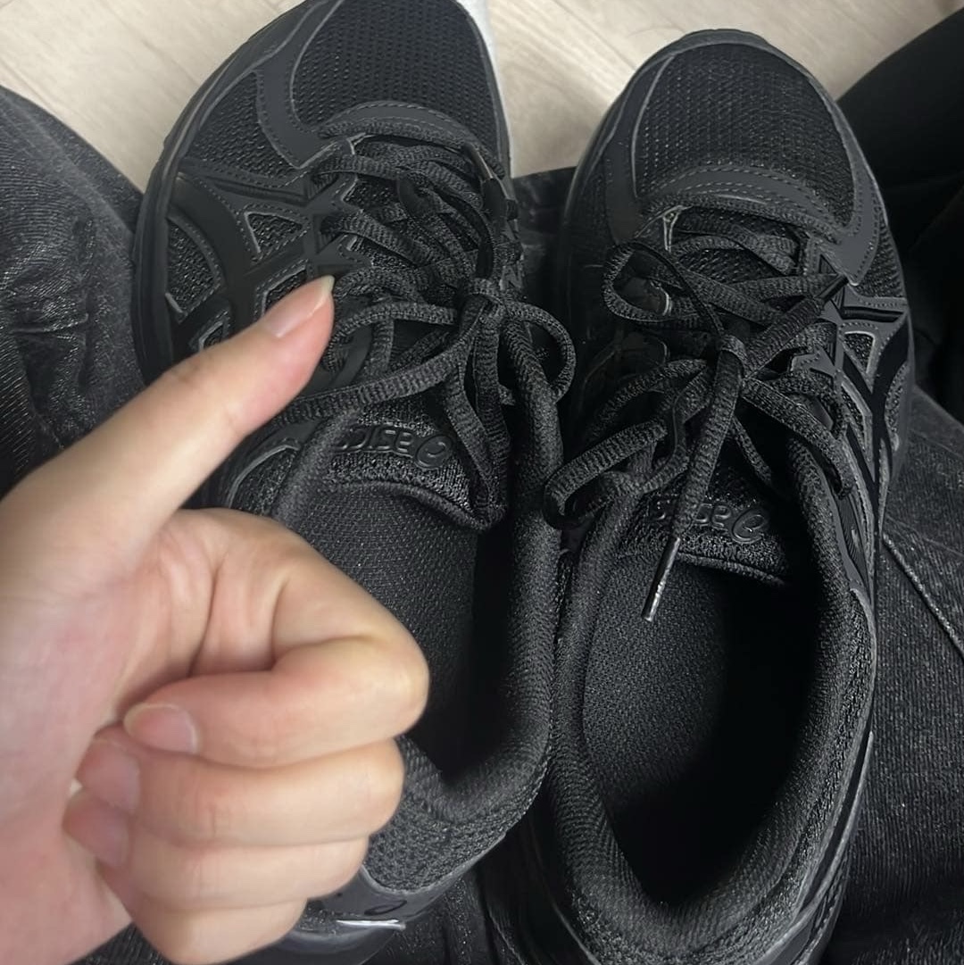 Asics Jog 100 2 Black 착용 스타일