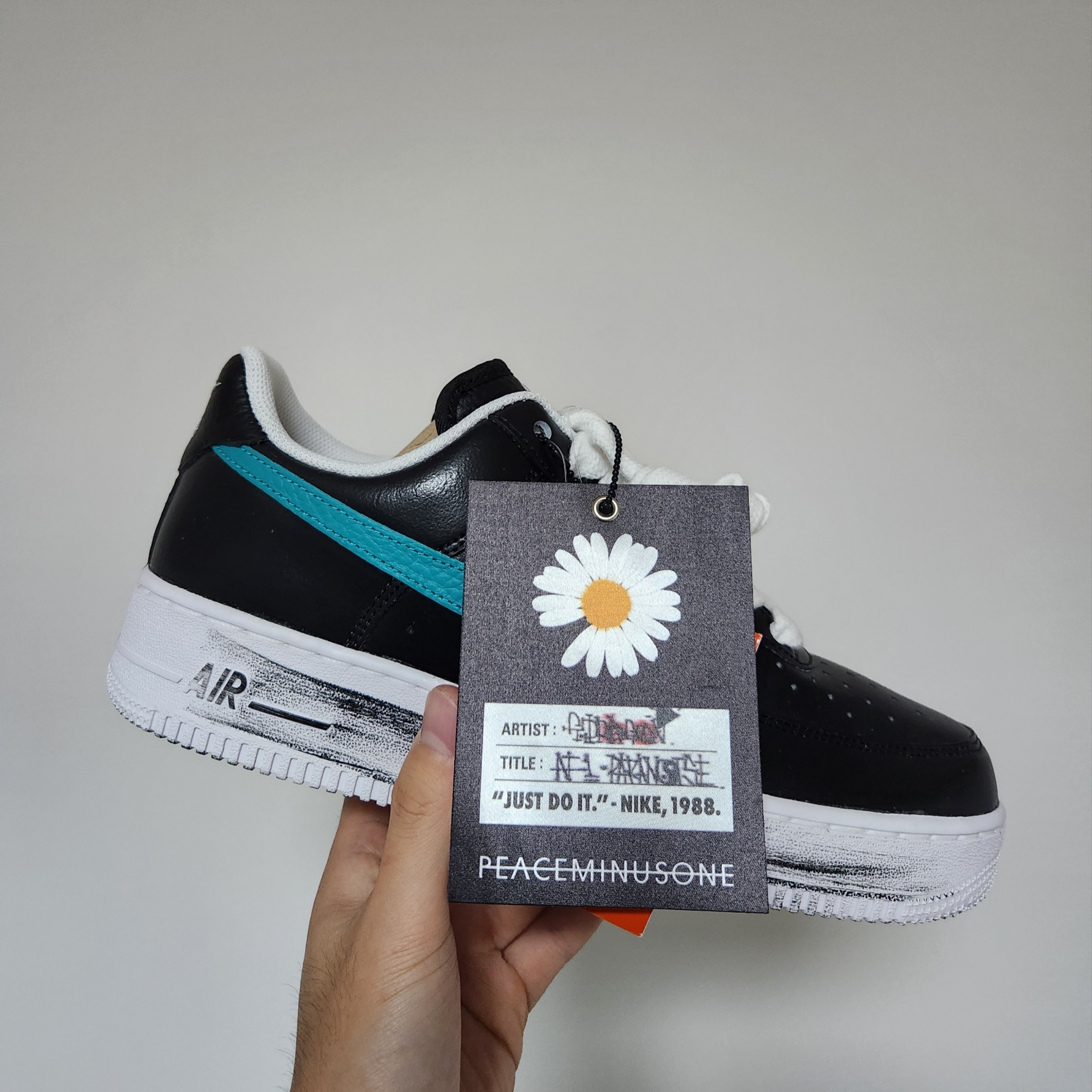 Nike x Peaceminusone Air Force 1 Low Para-Noise 3.0 Black and Multicolor 착용 스타일 - 4