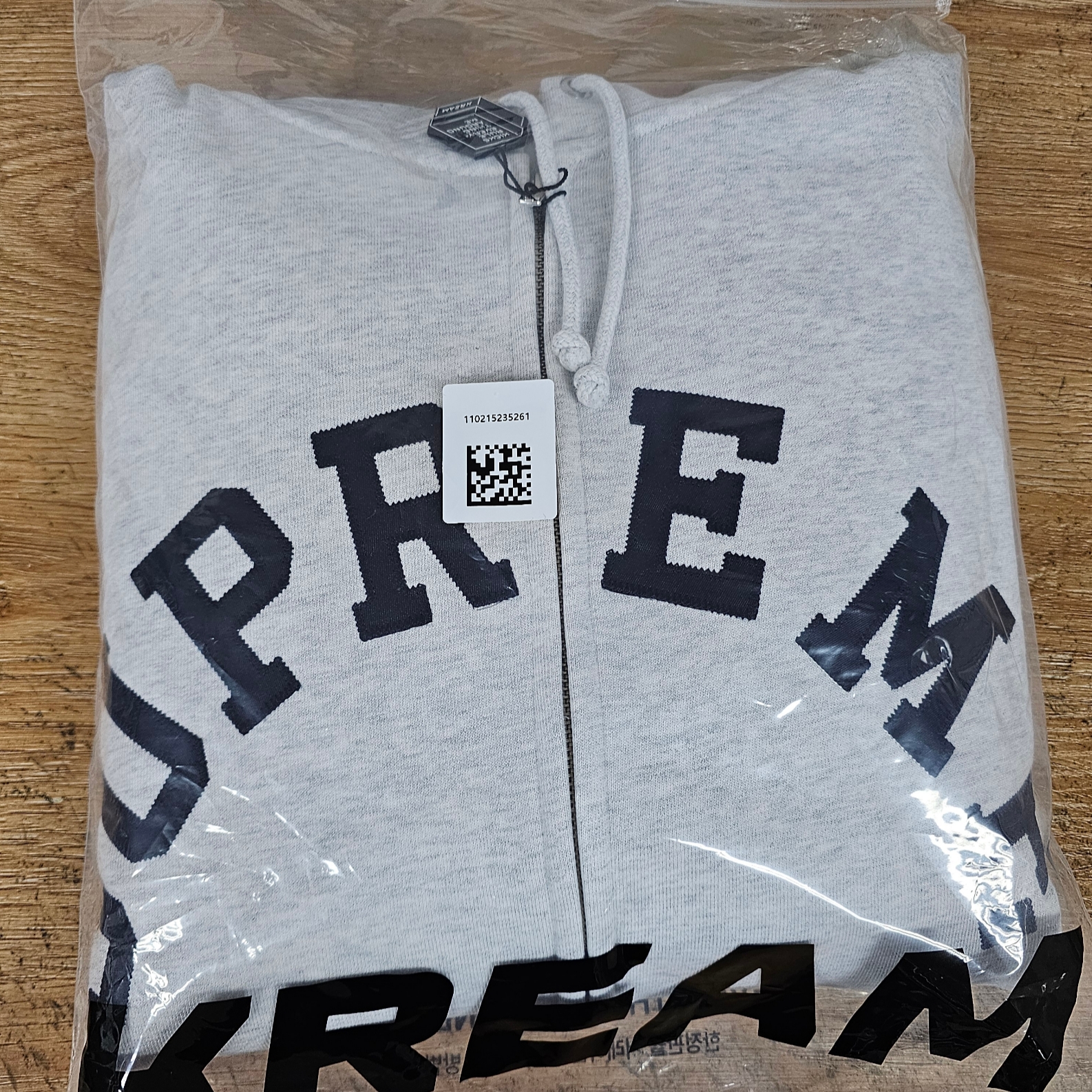 Supreme x Champion Zip Up Hooded Sweatshirt Ash Grey - 24SS 착용 스타일