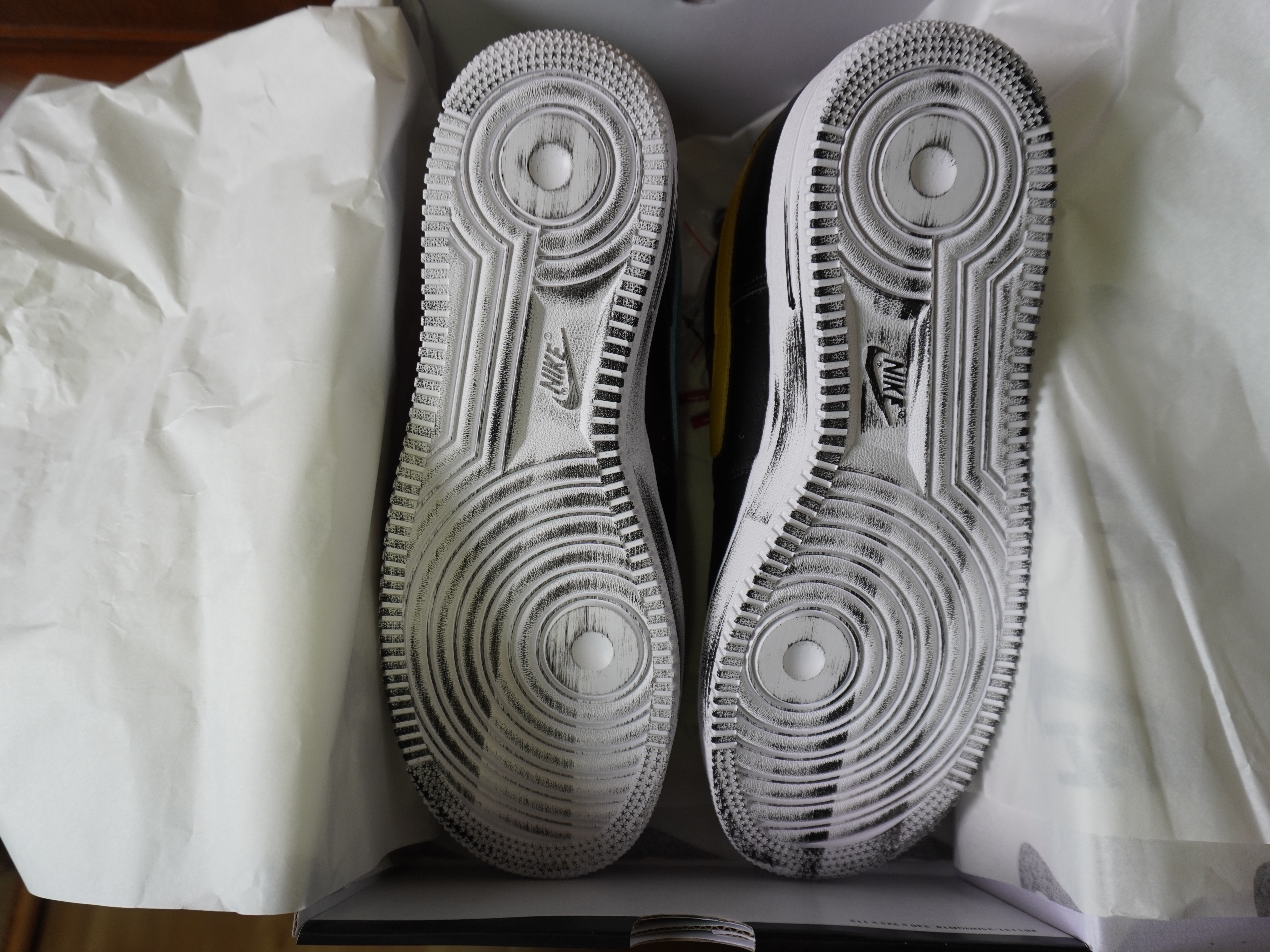 Nike x Peaceminusone Air Force 1 Low Para-Noise 3.0 Black and Multicolor 착용 스타일 - 6