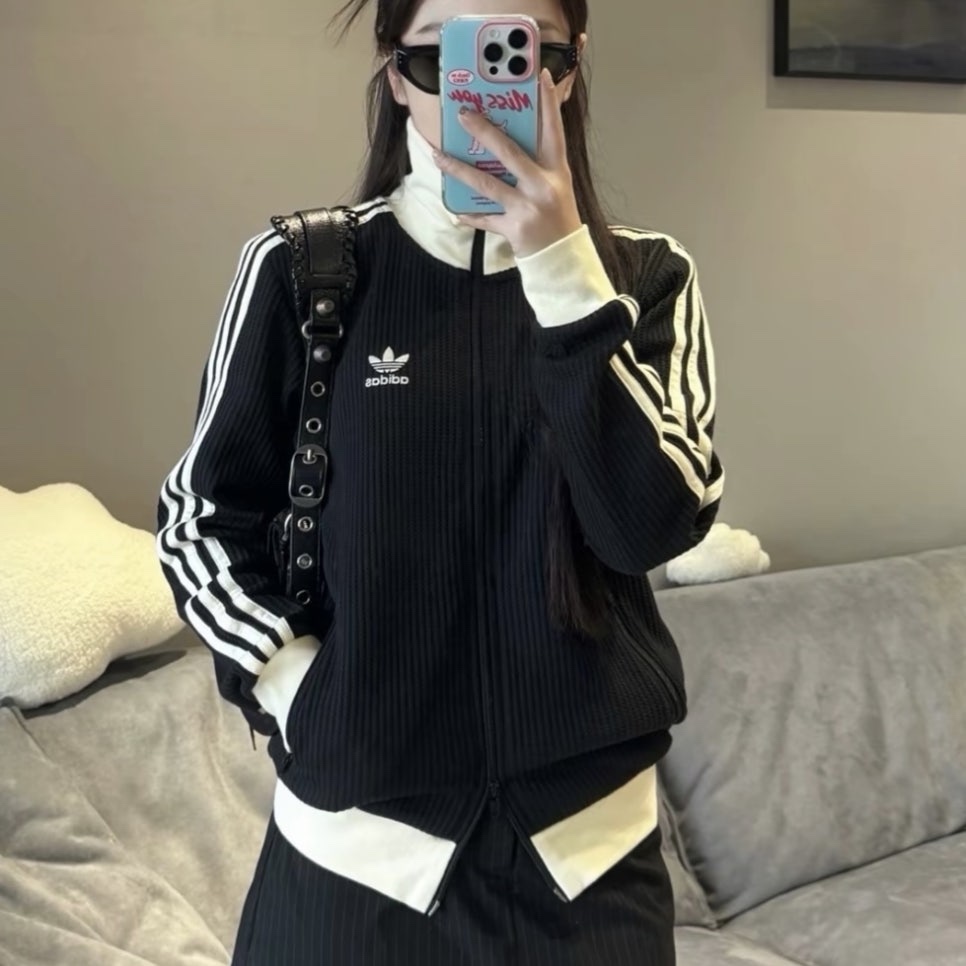 Adidas Waffle Beckenbauer Track Top Black - KR Sizing 착용 스타일 - 2