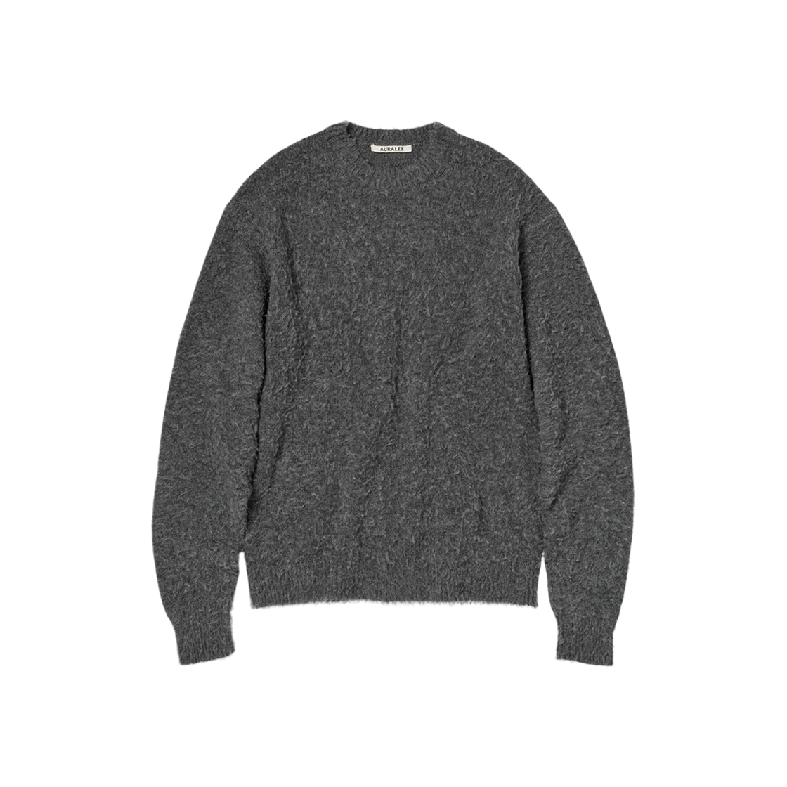 (W) Auralee Brushed Wool Cashmere Silk Knit P/O Gray 상세 이미지 1