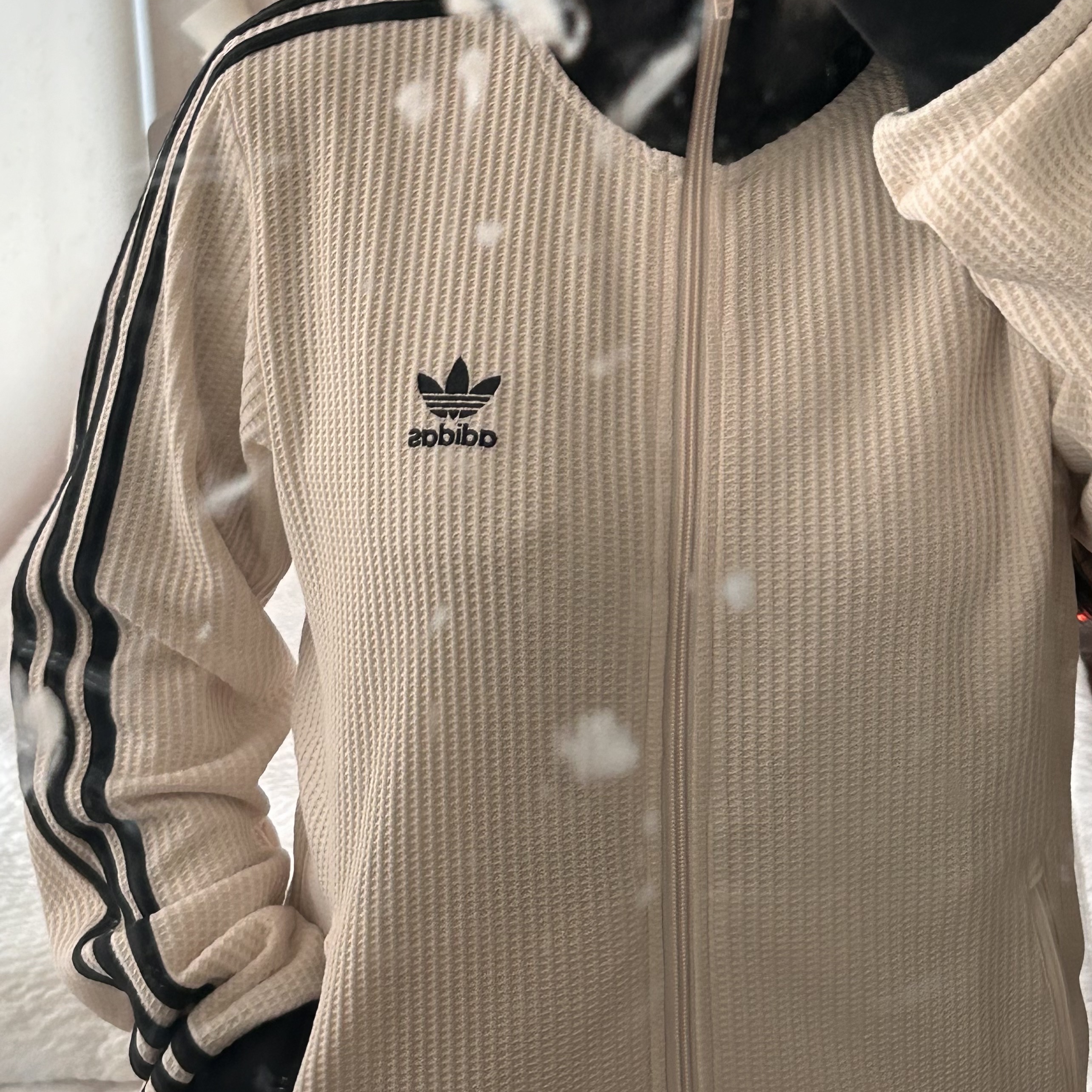 Adidas Waffle Beckenbauer Track Top Wonder White - KR Sizing 착용 스타일 - 2
