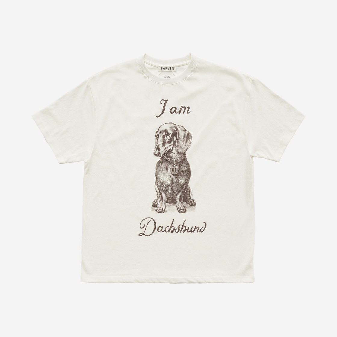 FARVEN Iam Dachshund Tee Ivory 상세 이미지 1